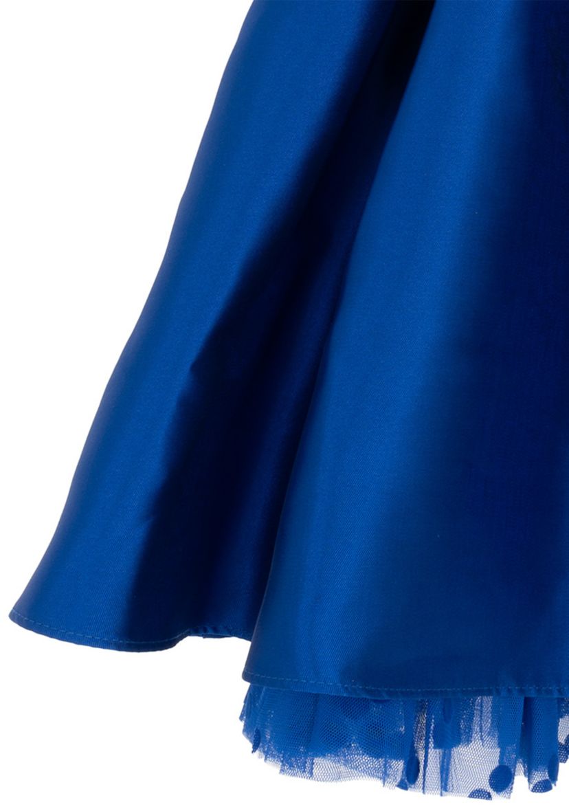 belk royal blue dresses Rare Editions Girls 4-6 Royal Blue Bow Waist Mikado Dress