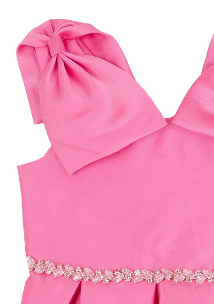rare editions dress pink Rare Editions Girls 4-6 Pink Bow Shoulder Mikado Dress