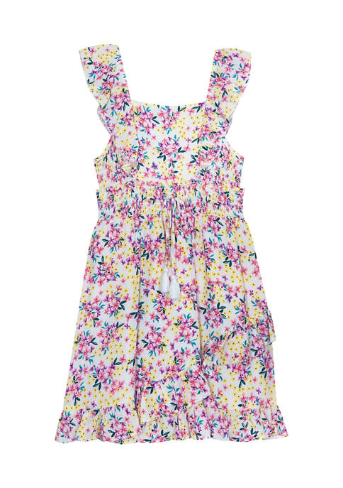 Rare Editions Girls 4-6x Floral Printed Dress with