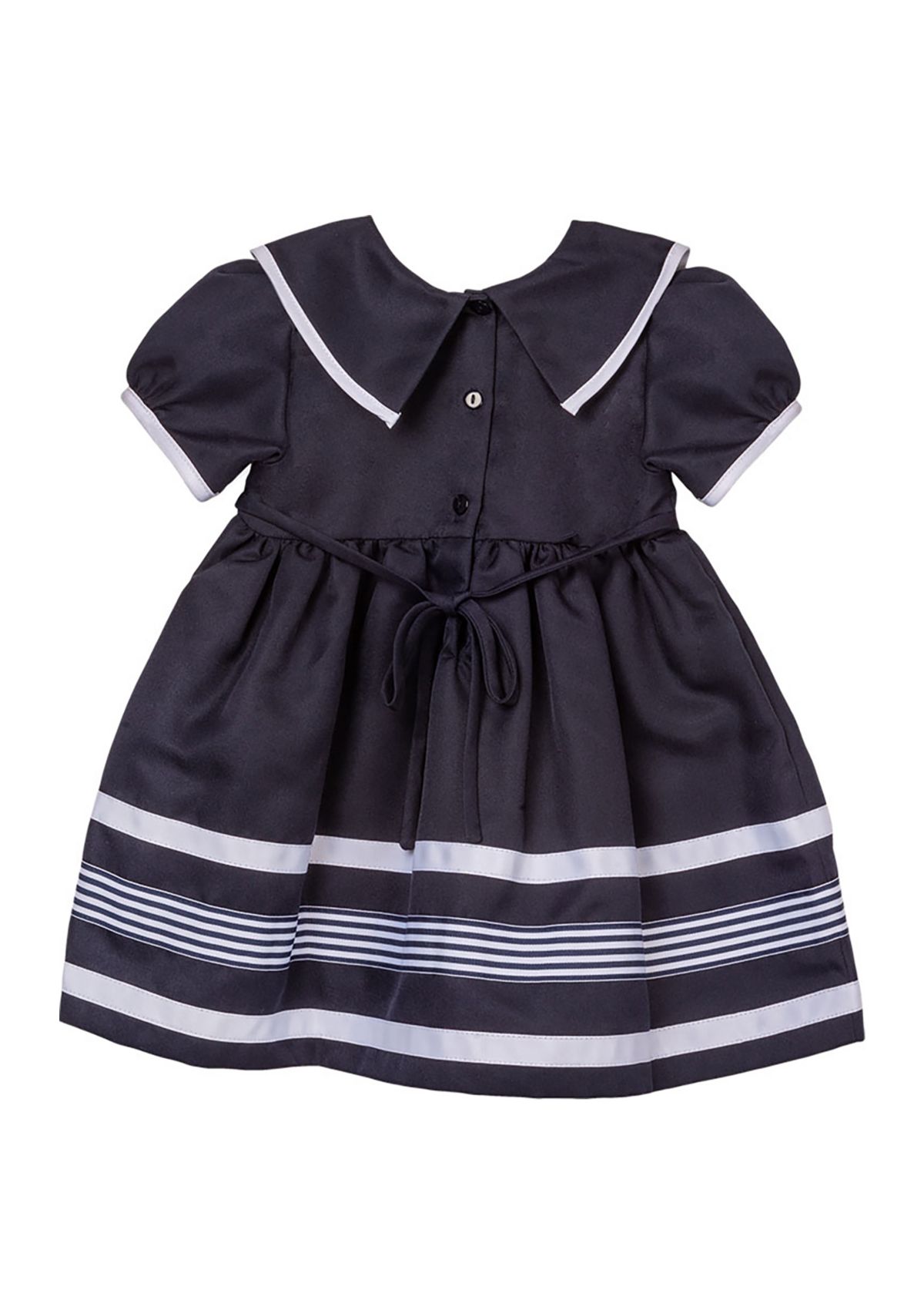 Girls 4-6x Nautical Bow Dress with Hat
