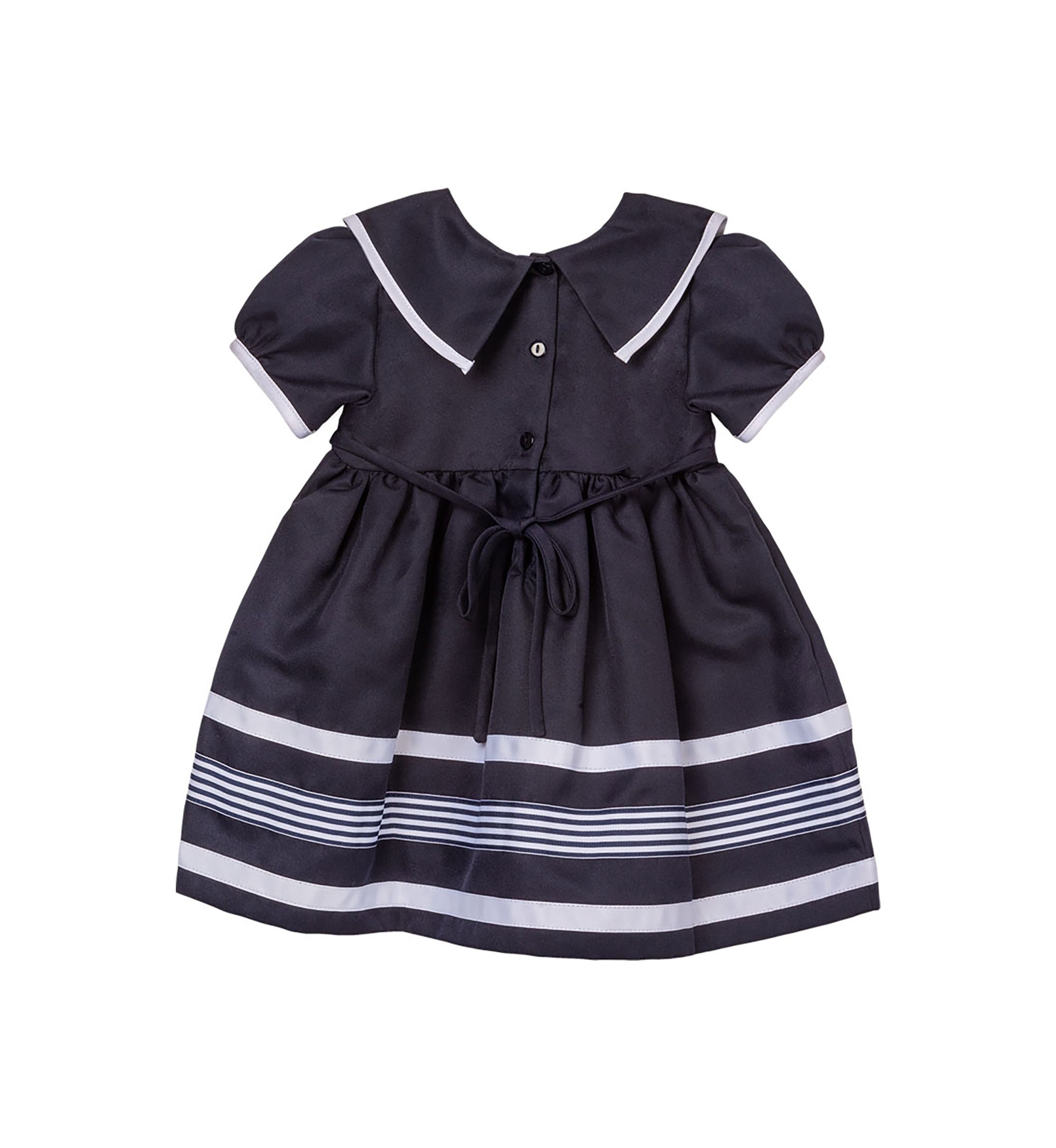 Girls 4-6x Nautical Bow Dress with Hat