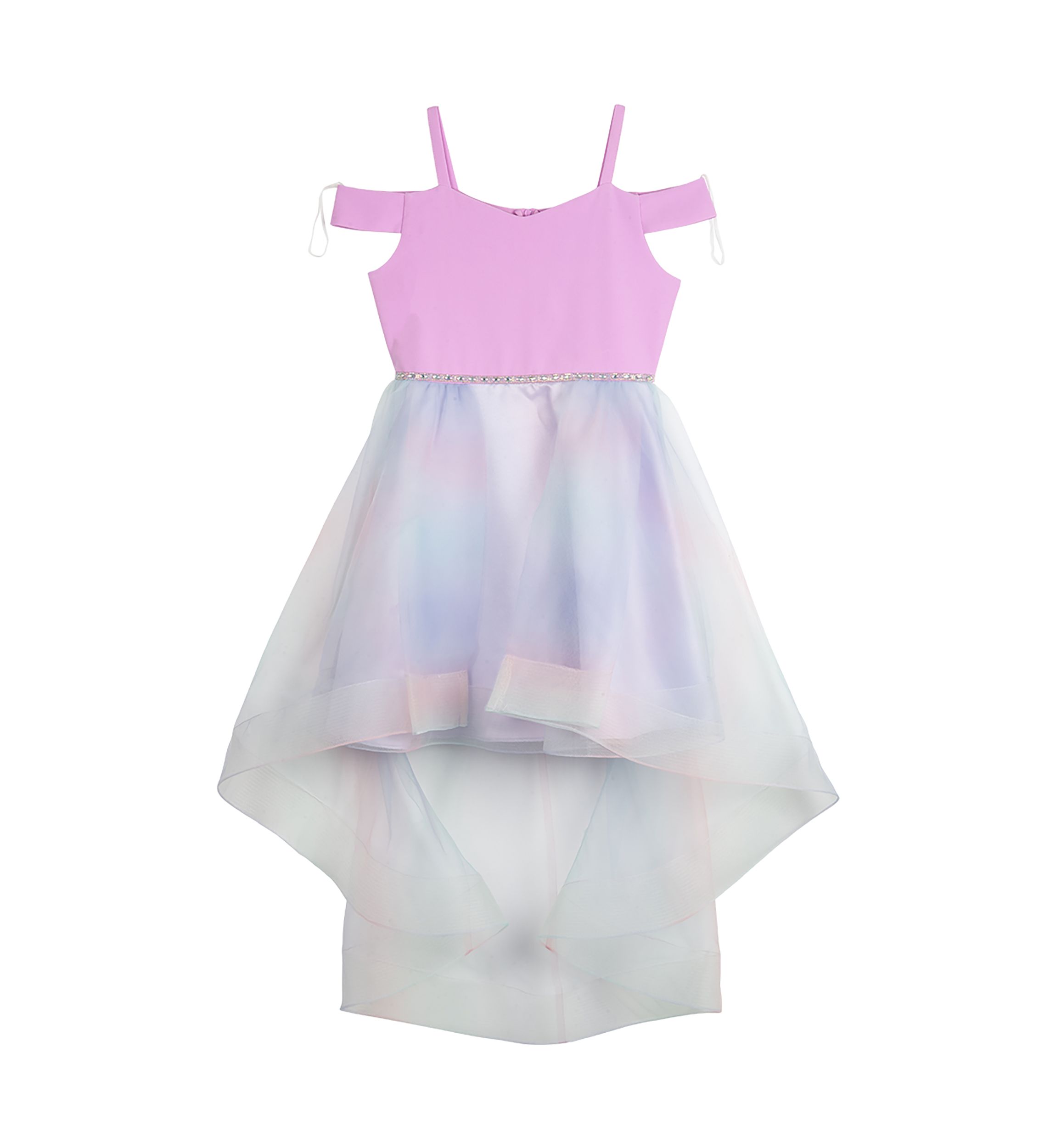 Girls 7-16 Scuba Cold Shoulder Dress