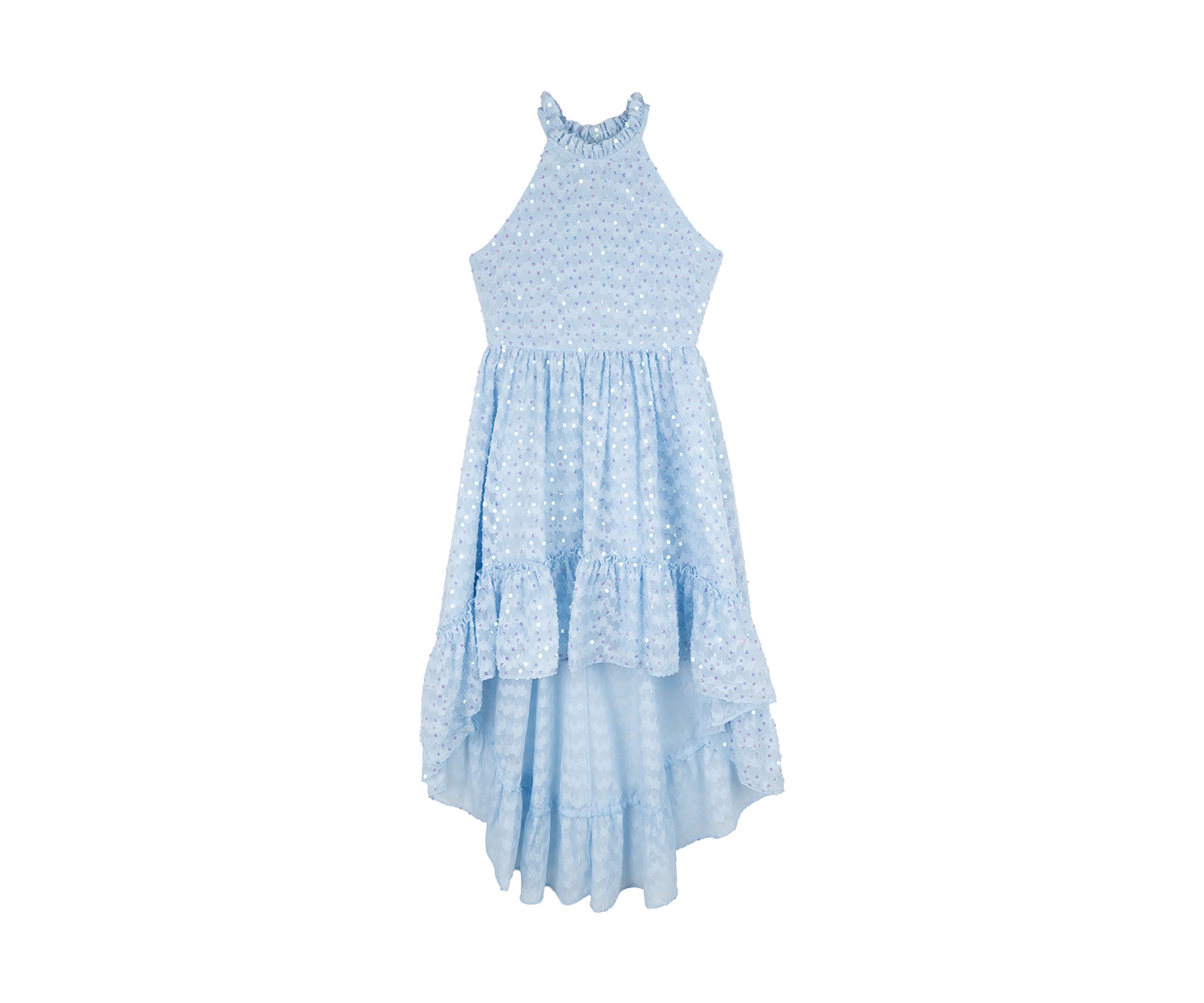 Girls 7-16 Sequin High Low Dress