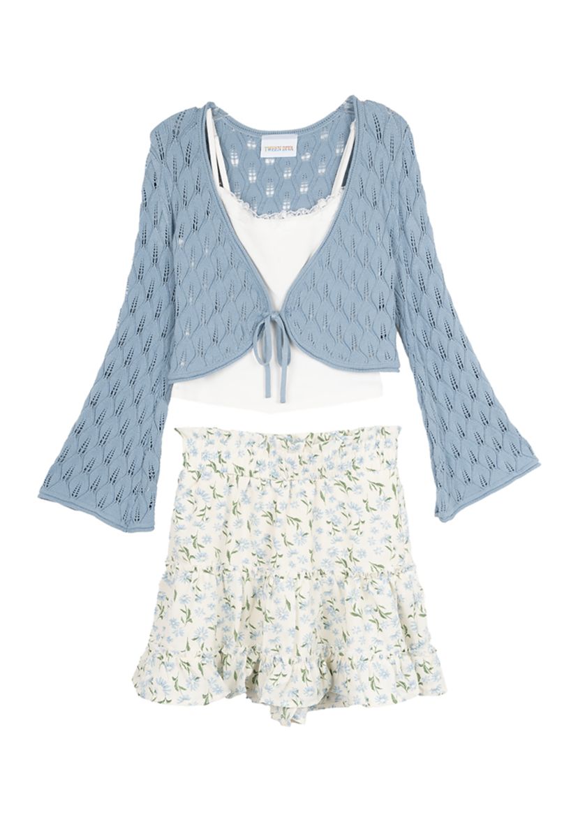 Girls 7-16 3-Piece Skirt Set 
