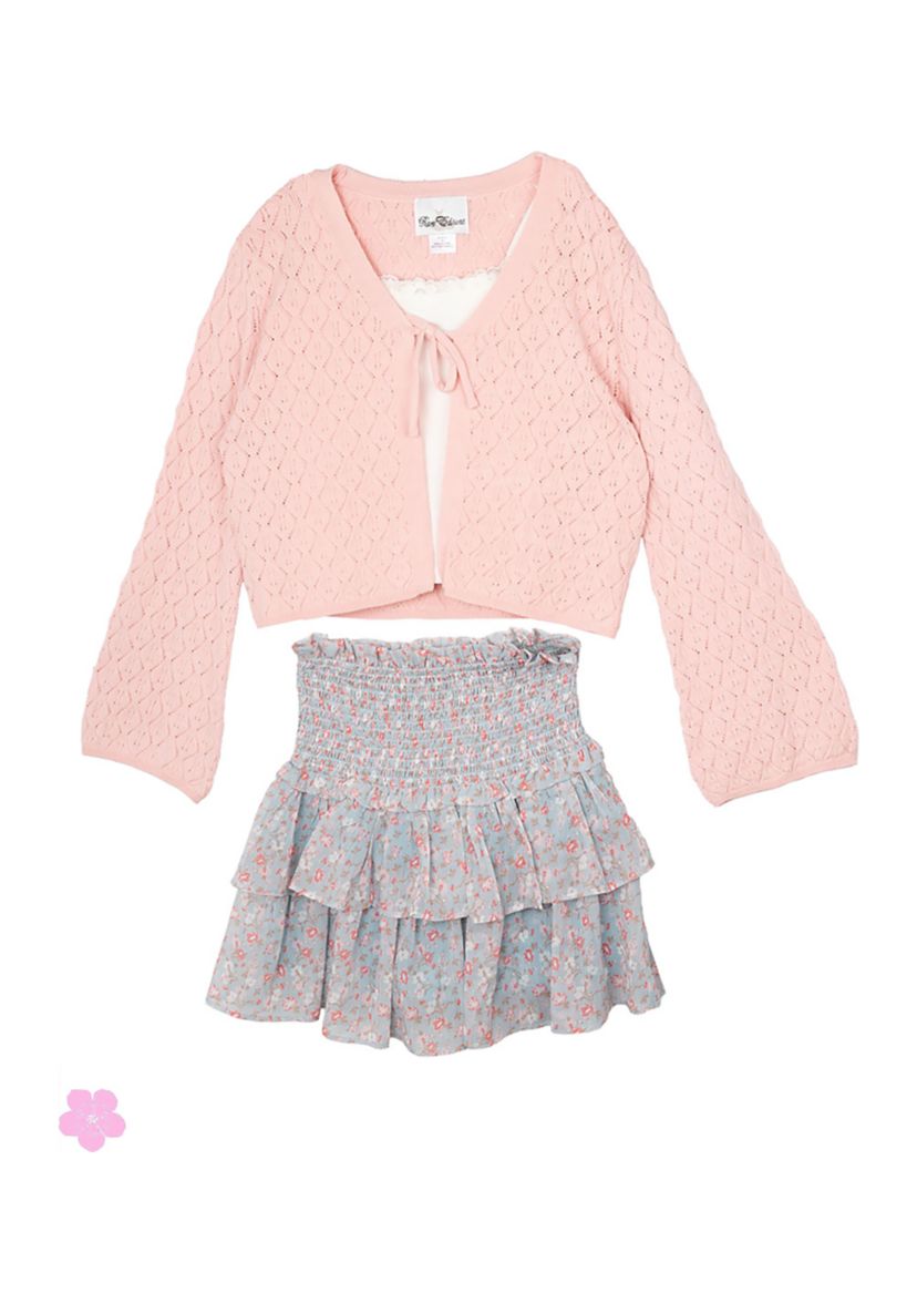 Girls 7-16 2-Piece Sweater and Skirt Set 