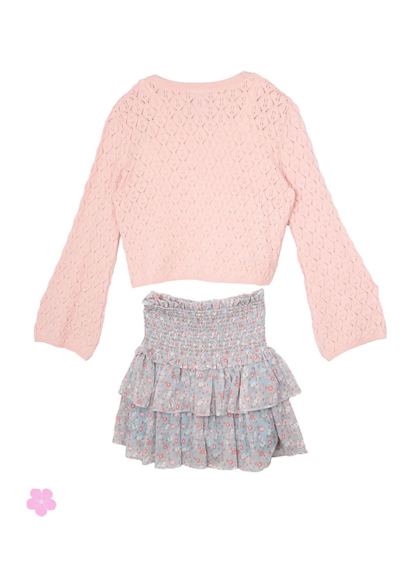Girls 7-16 2-Piece Sweater and Skirt Set 