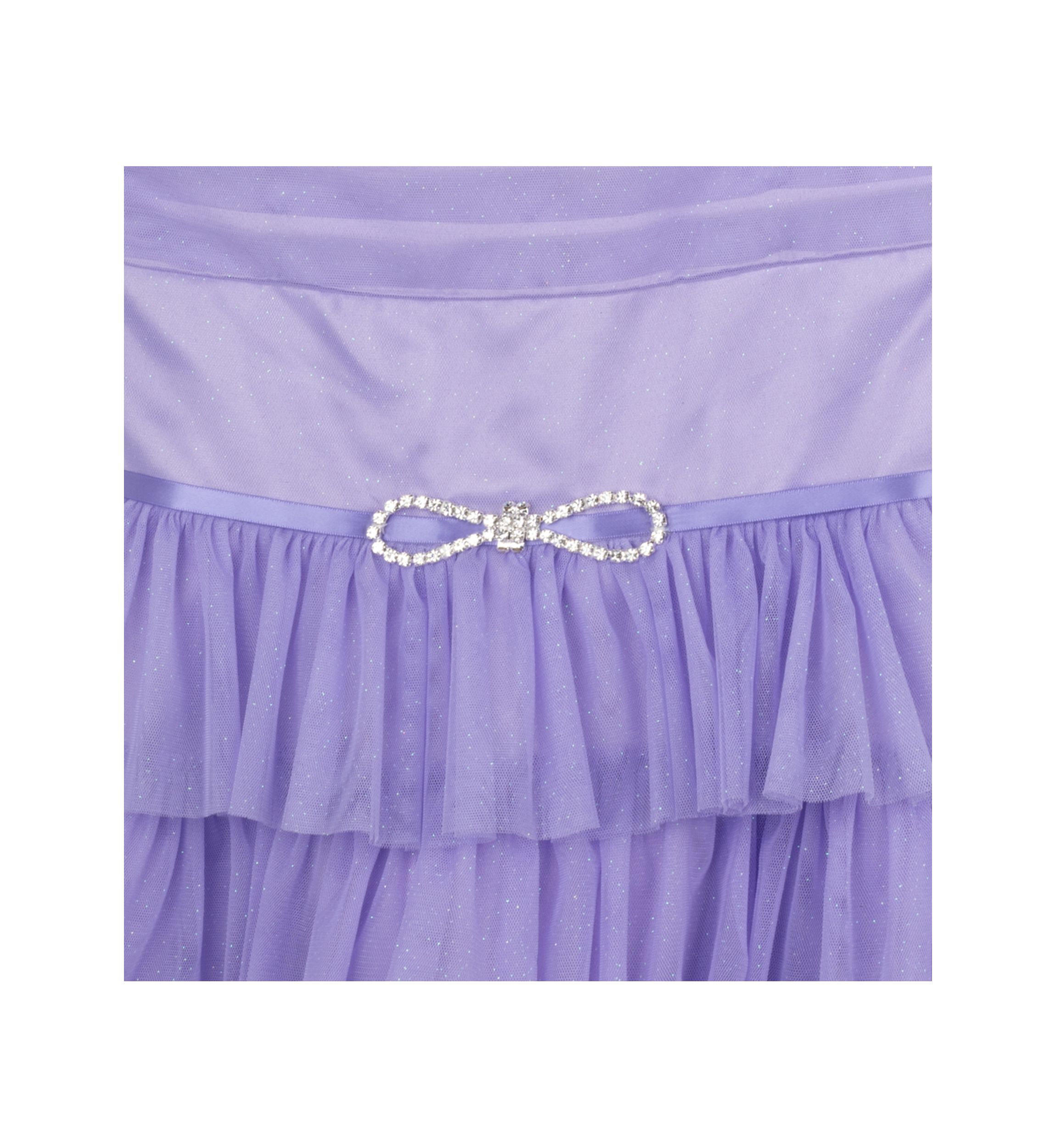 Girls 7-16 Lilac Glitter Mesh Dress