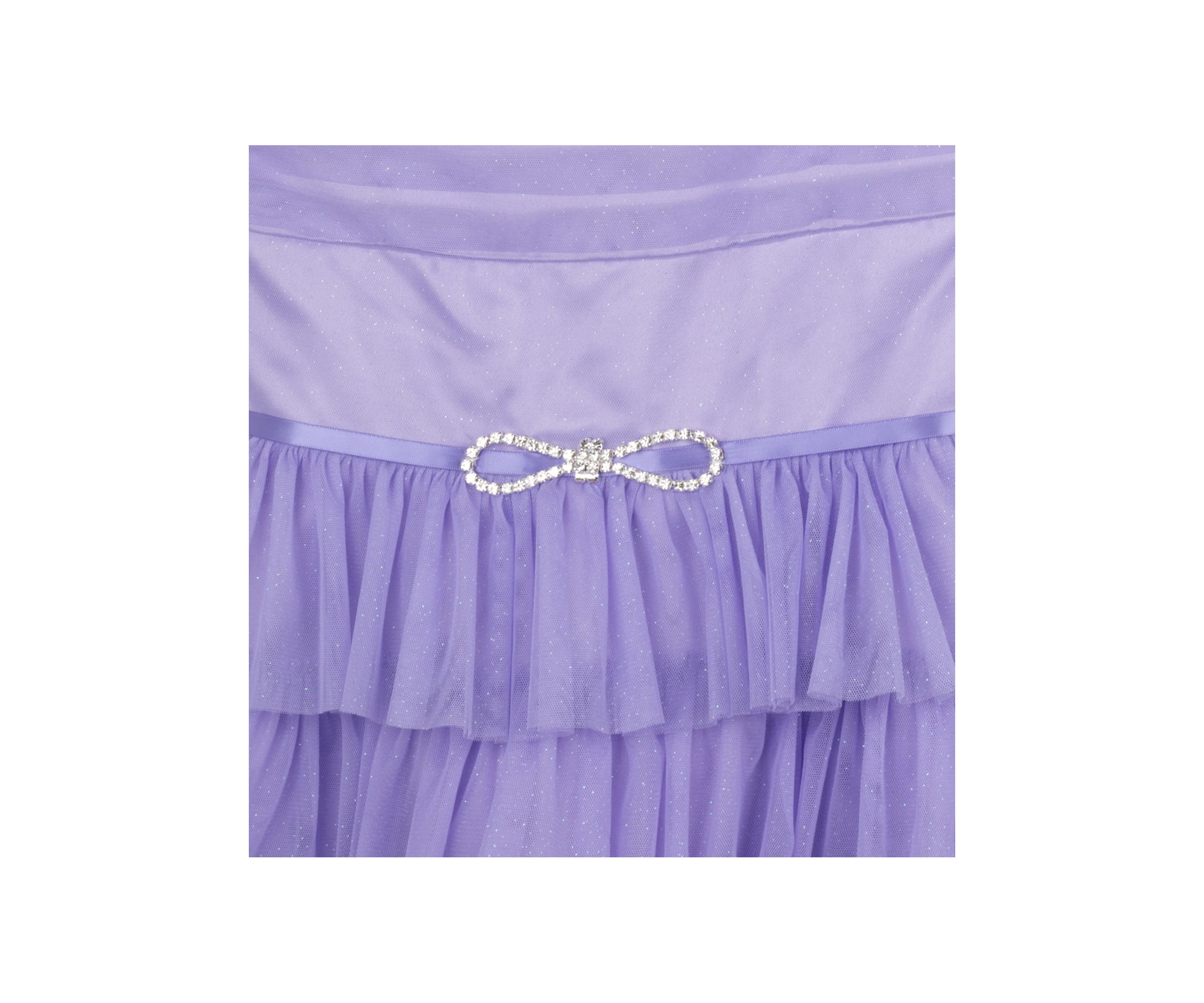 Girls 7-16 Lilac Glitter Mesh Dress