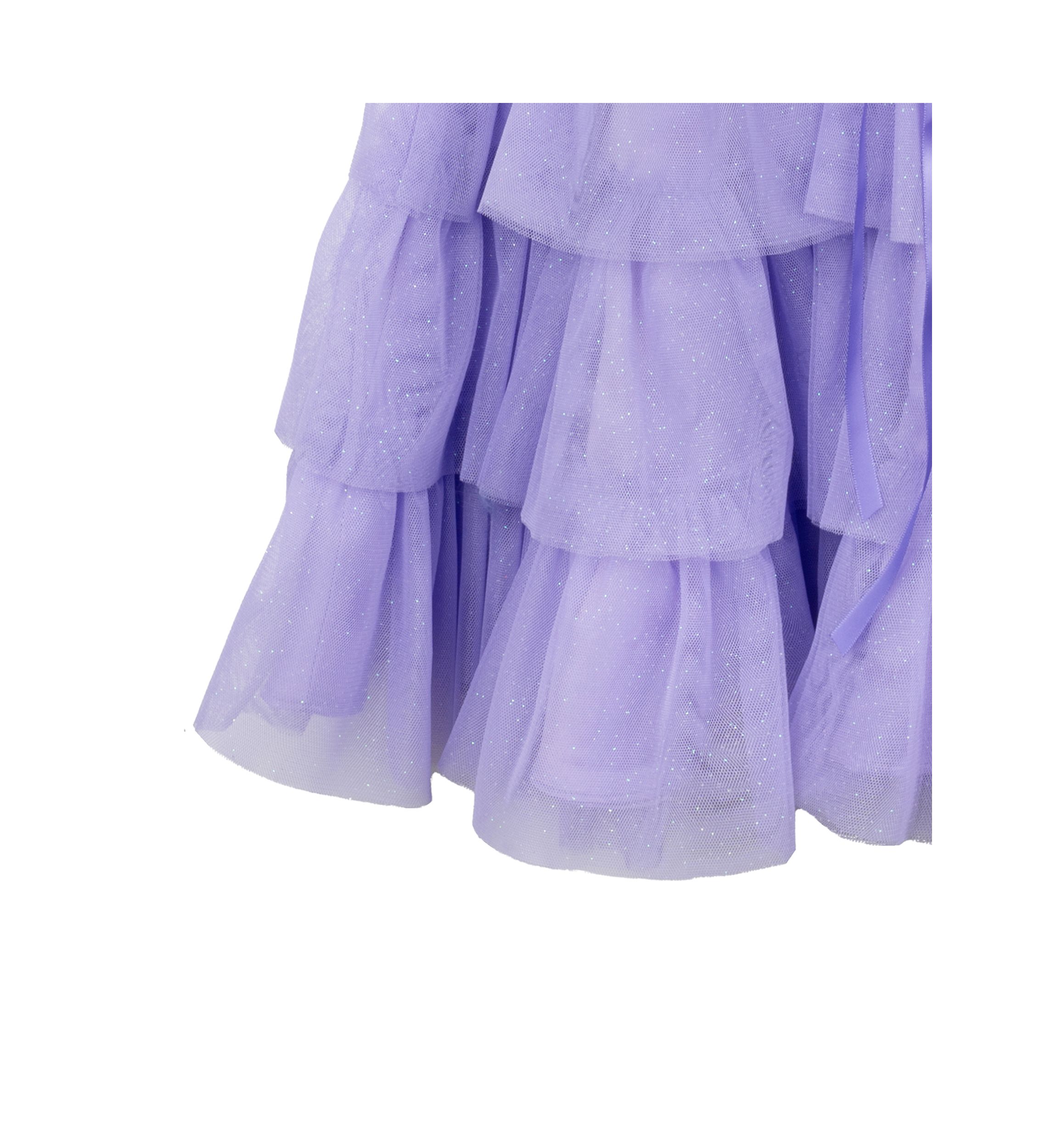 Girls 7-16 Lilac Glitter Mesh Dress