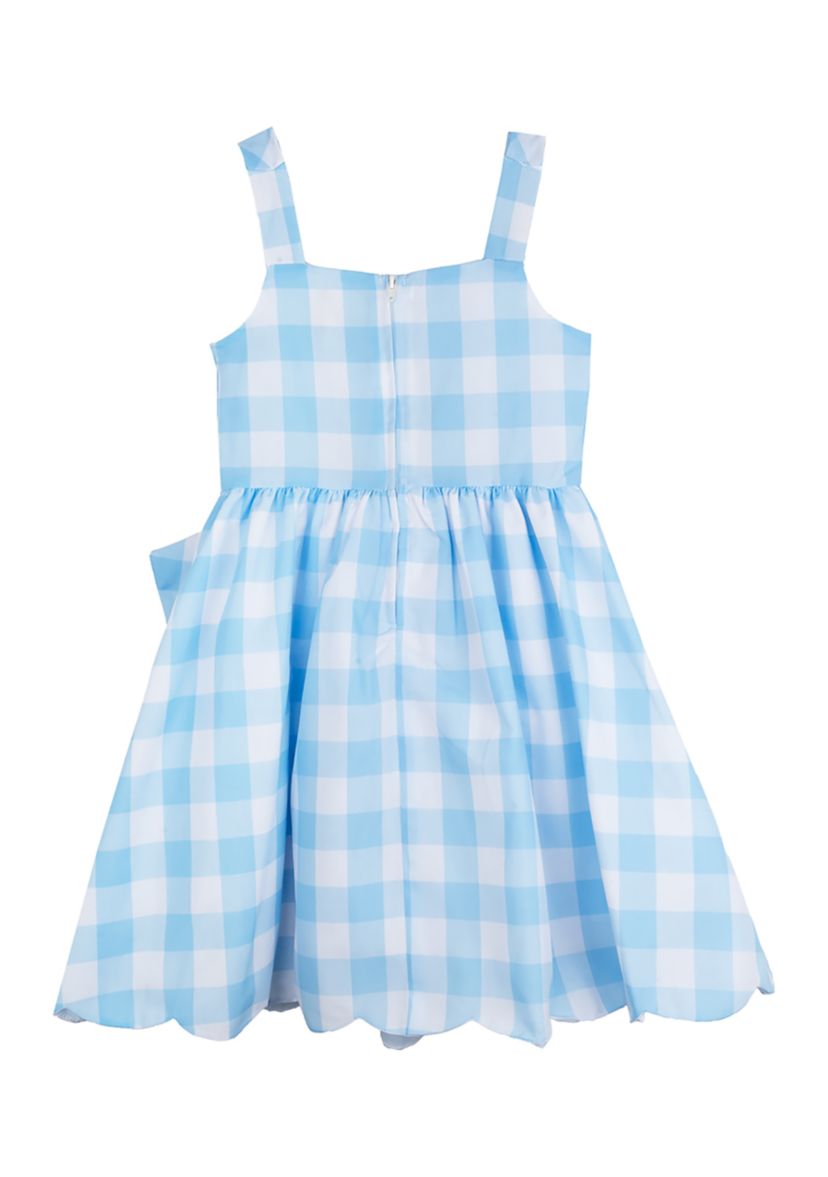 Girls 7-16 Blue White Gingham Dress 