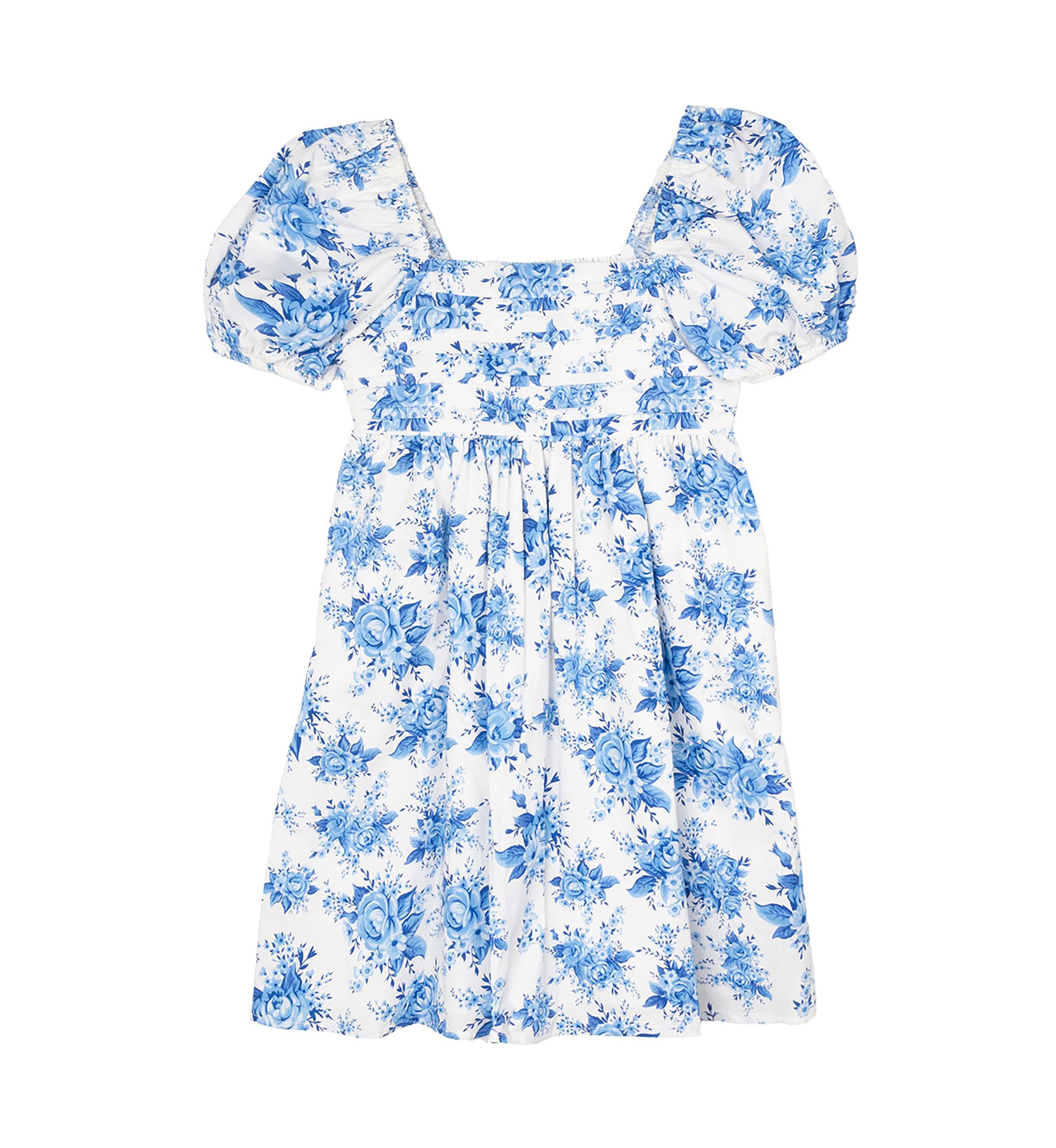 Girls 7-16 Toile Printed Babydoll Dress