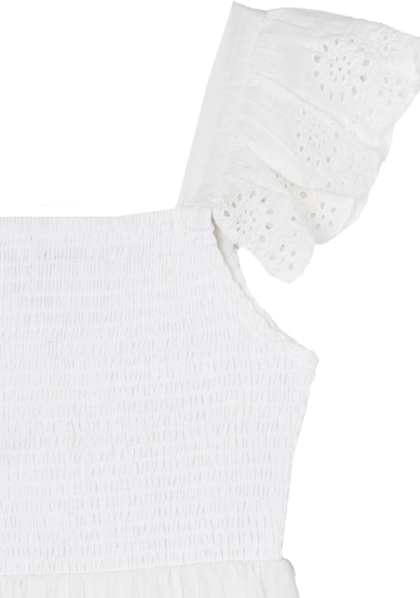 Girls 7-16 White Eyelet Tiered Maxi Dress 