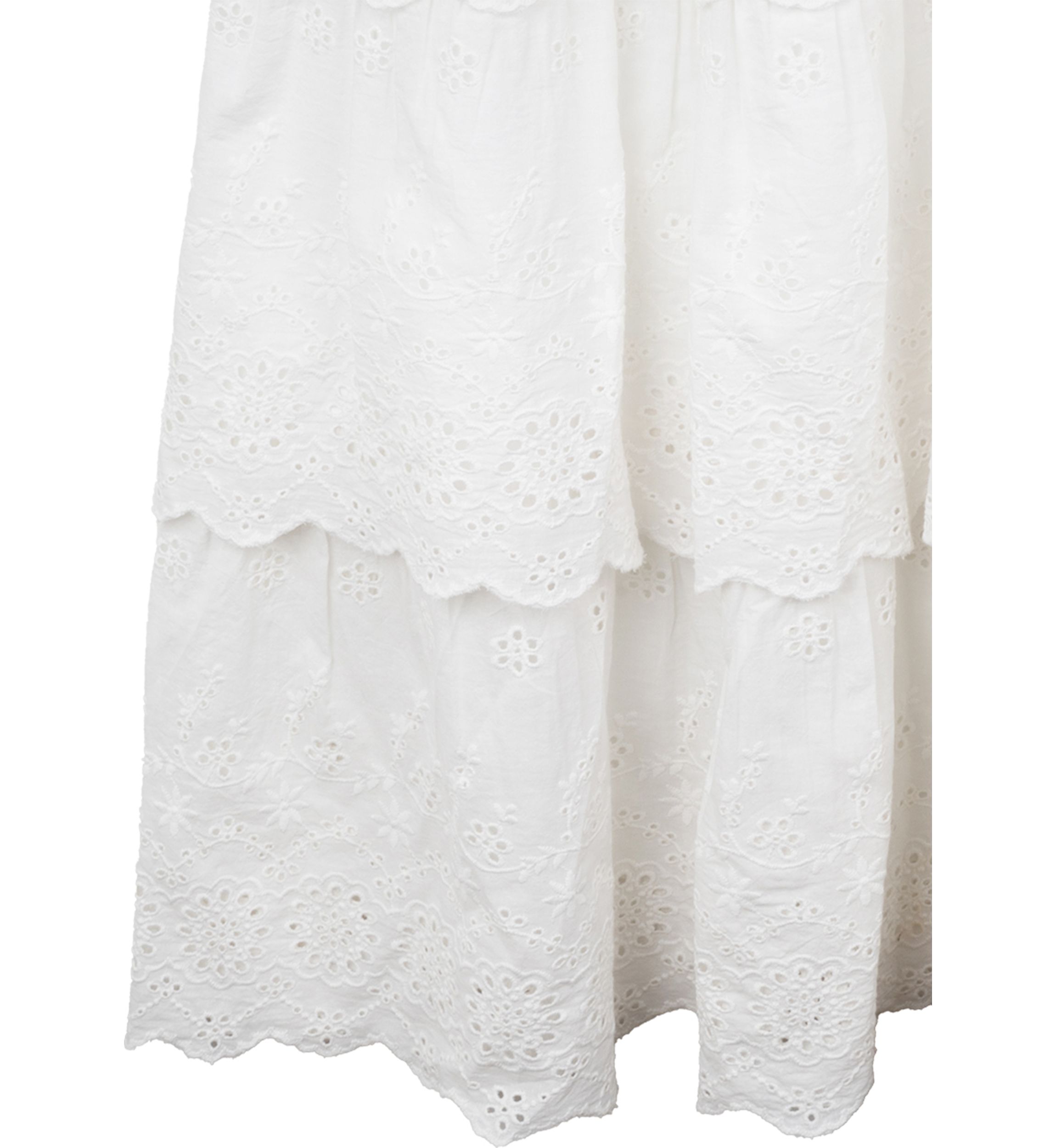 Girls 7-16 White Eyelet Tiered Maxi Dress 