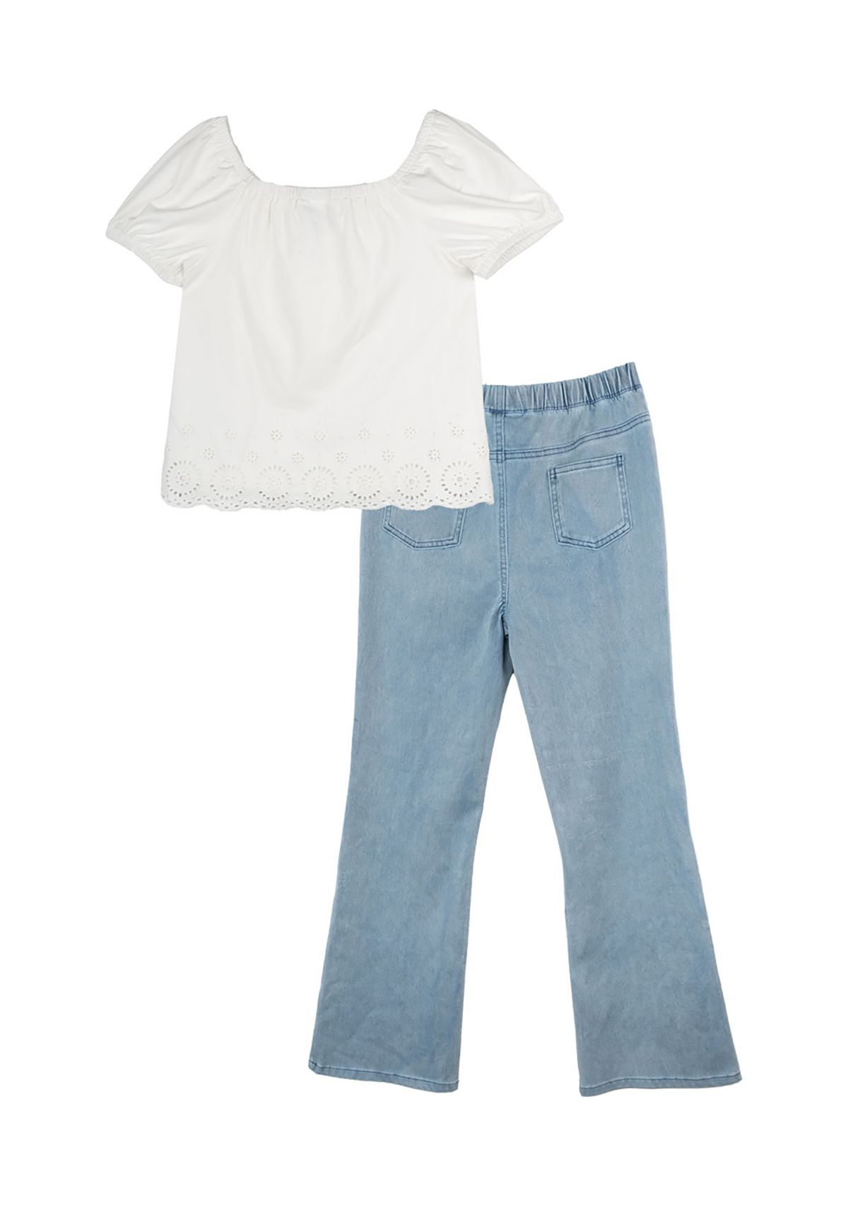 Girls 7-16 Eyelet Knit Top and Pants Set