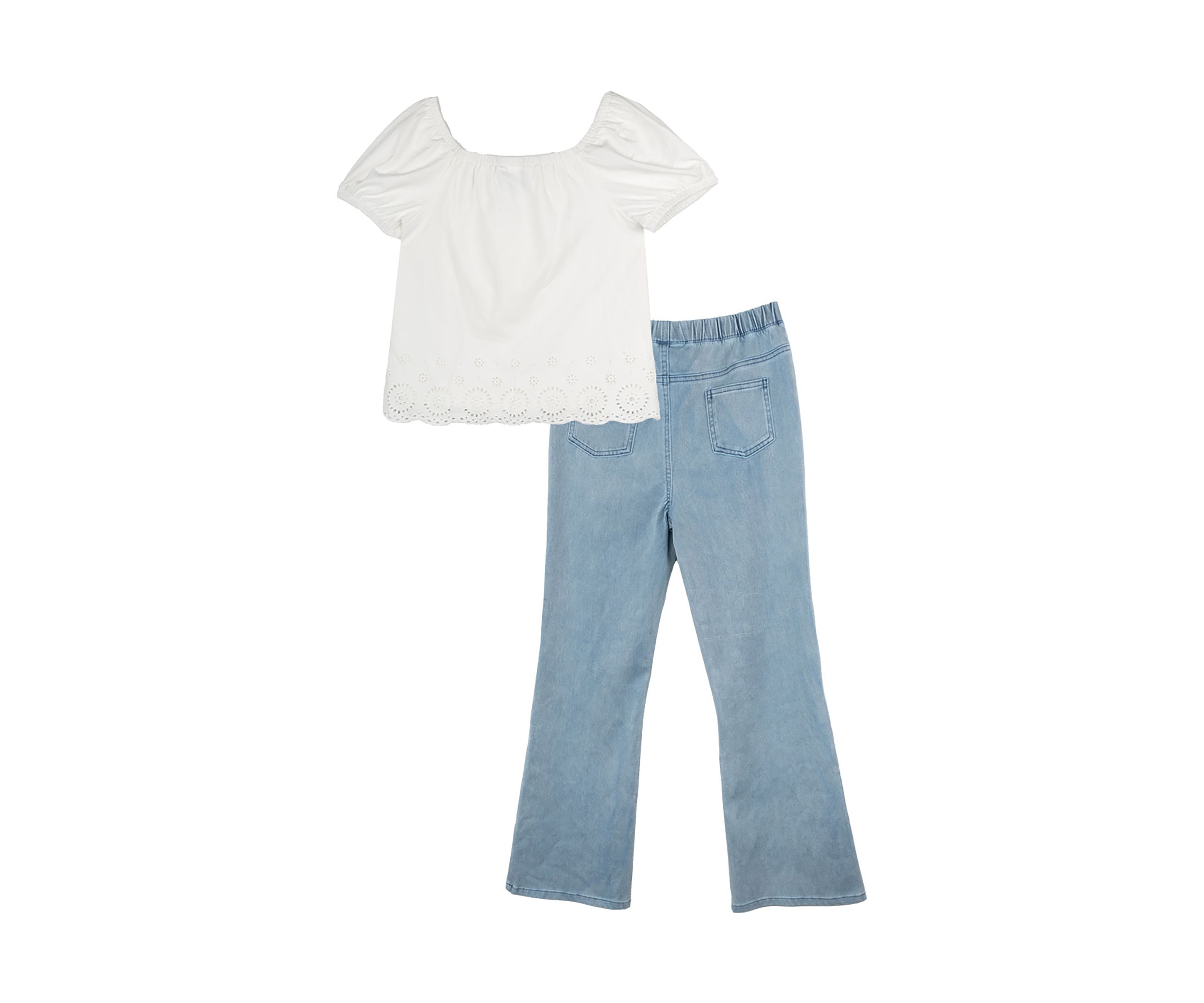 Girls 7-16 Eyelet Knit Top and Pants Set