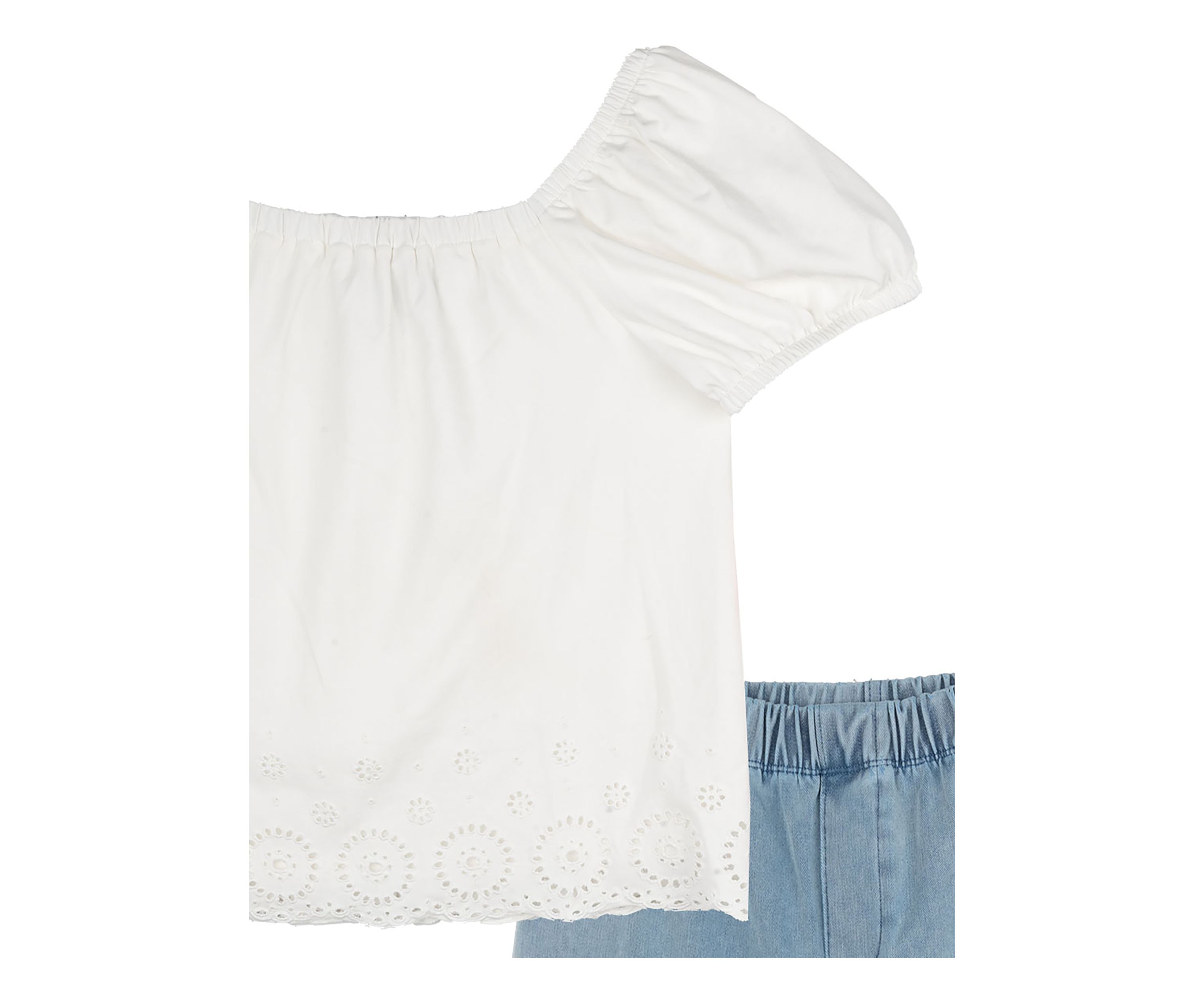 Girls 7-16 Eyelet Knit Top and Pants Set