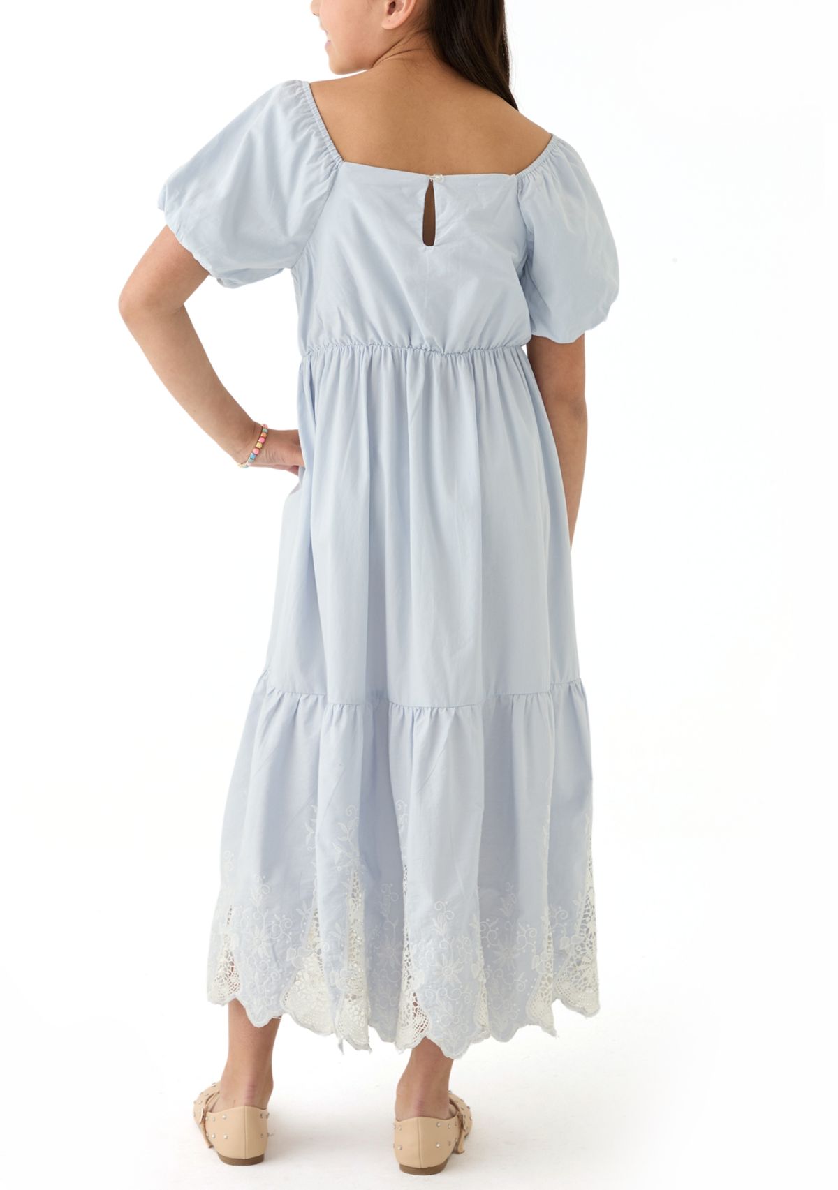 Girls 7-16 Lace Inset Maxi Dress