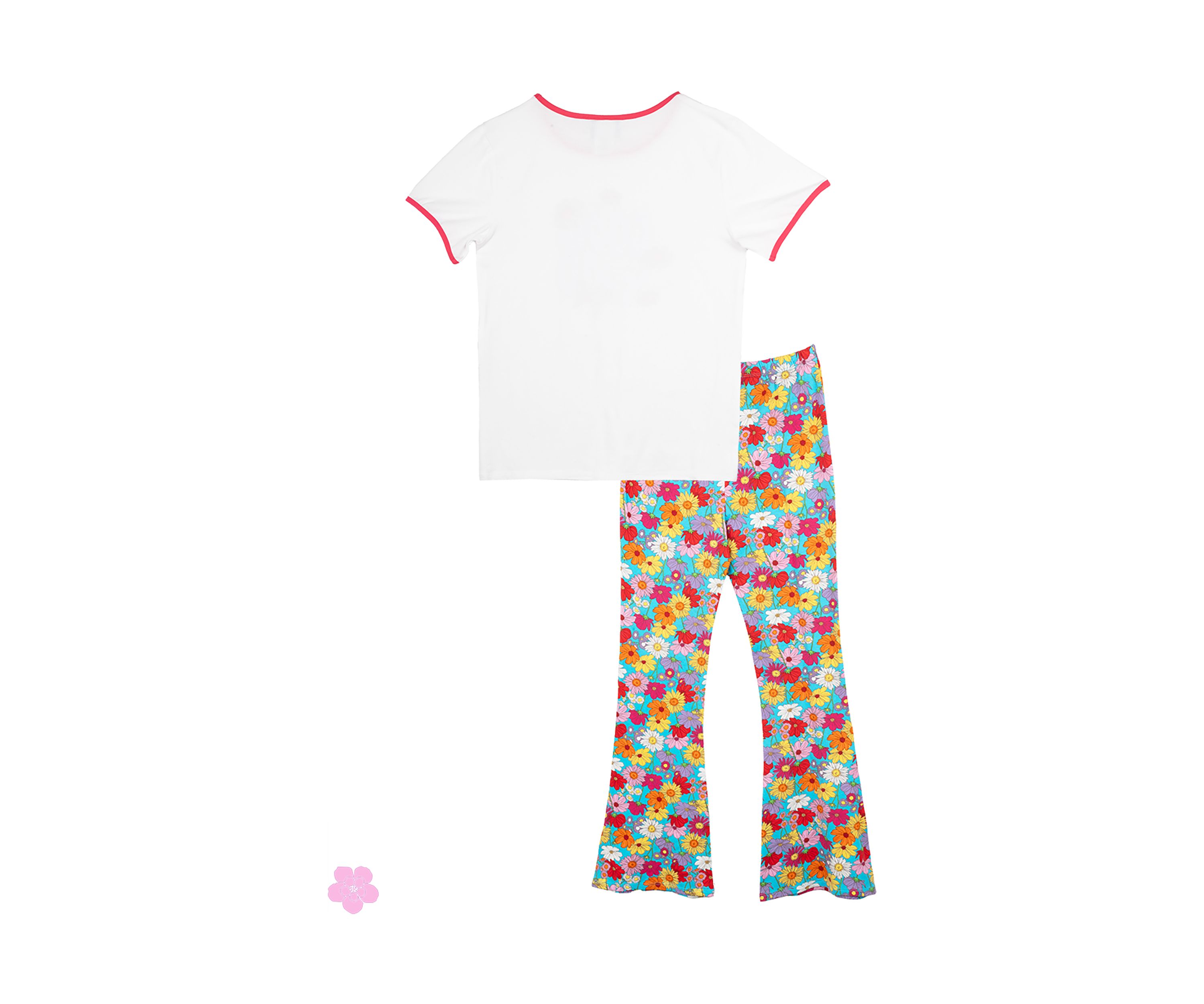 Girls 7-16 Flower Flare Set 