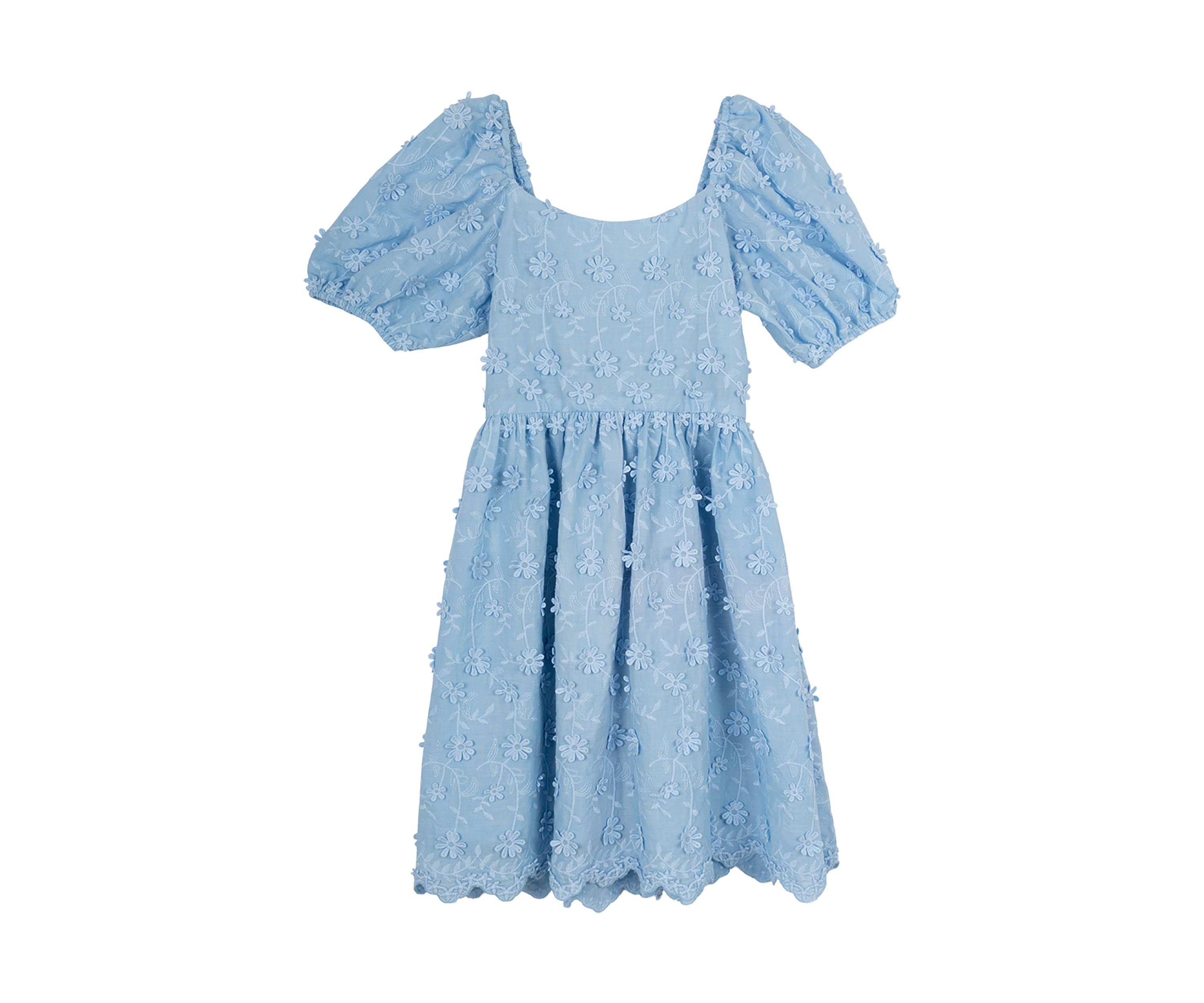 Girls 7-16 Puff Sleeve Dress
