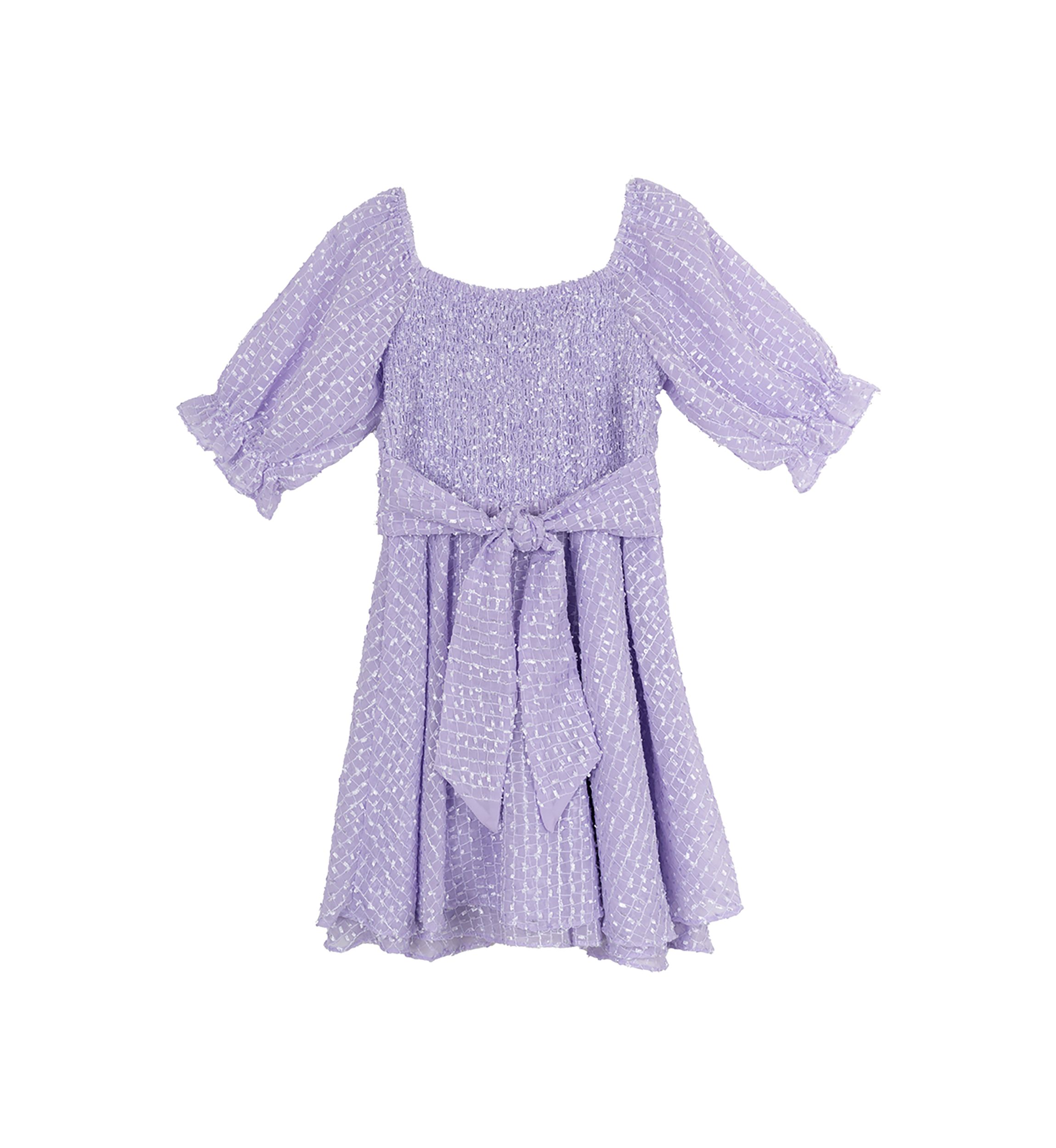 Girls 7-16 Textured Chiffon Dress