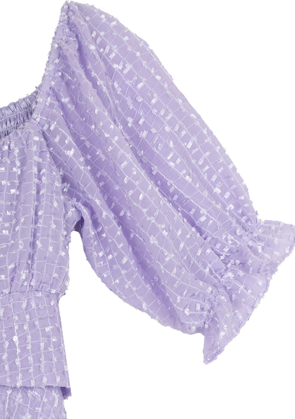 Girls 7-16 Textured Chiffon Dress