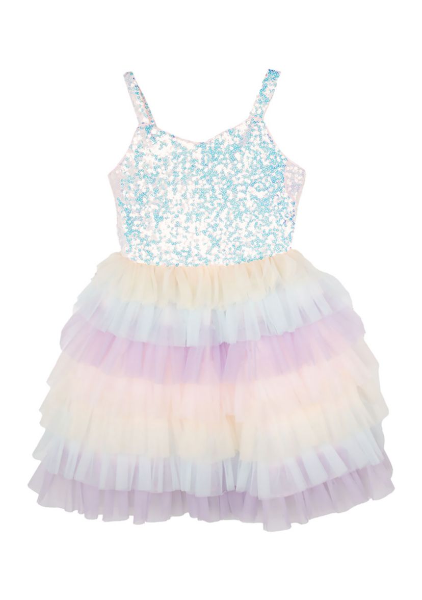 Girls 7-16 Rainbow Sequin Dress