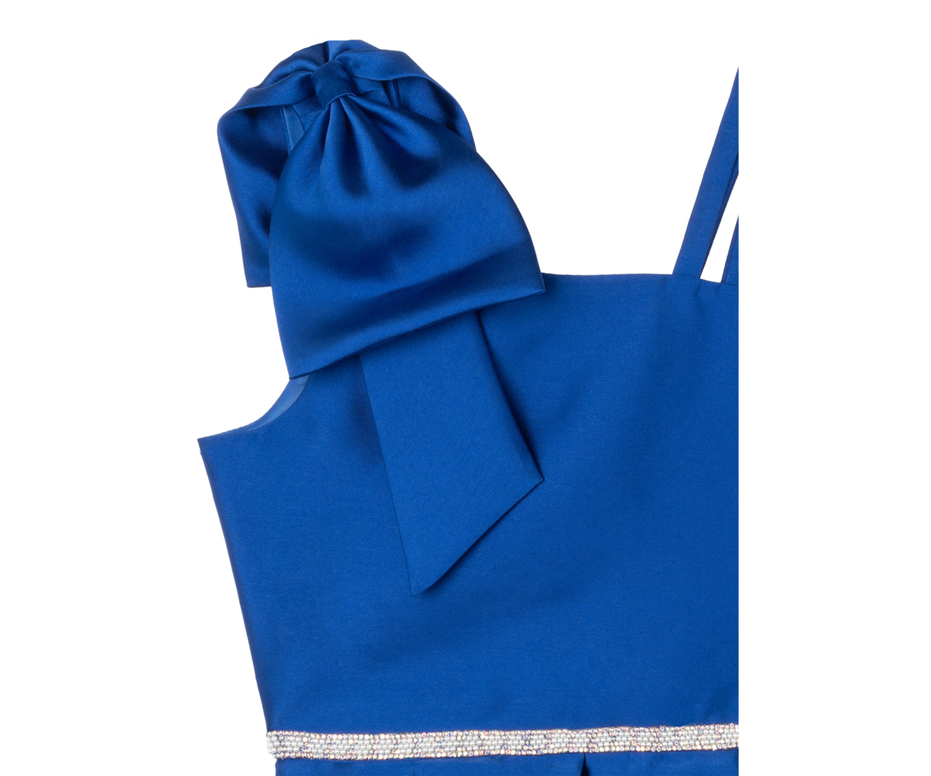 Girls 7-16 Bow Shoulder Mikado Dress