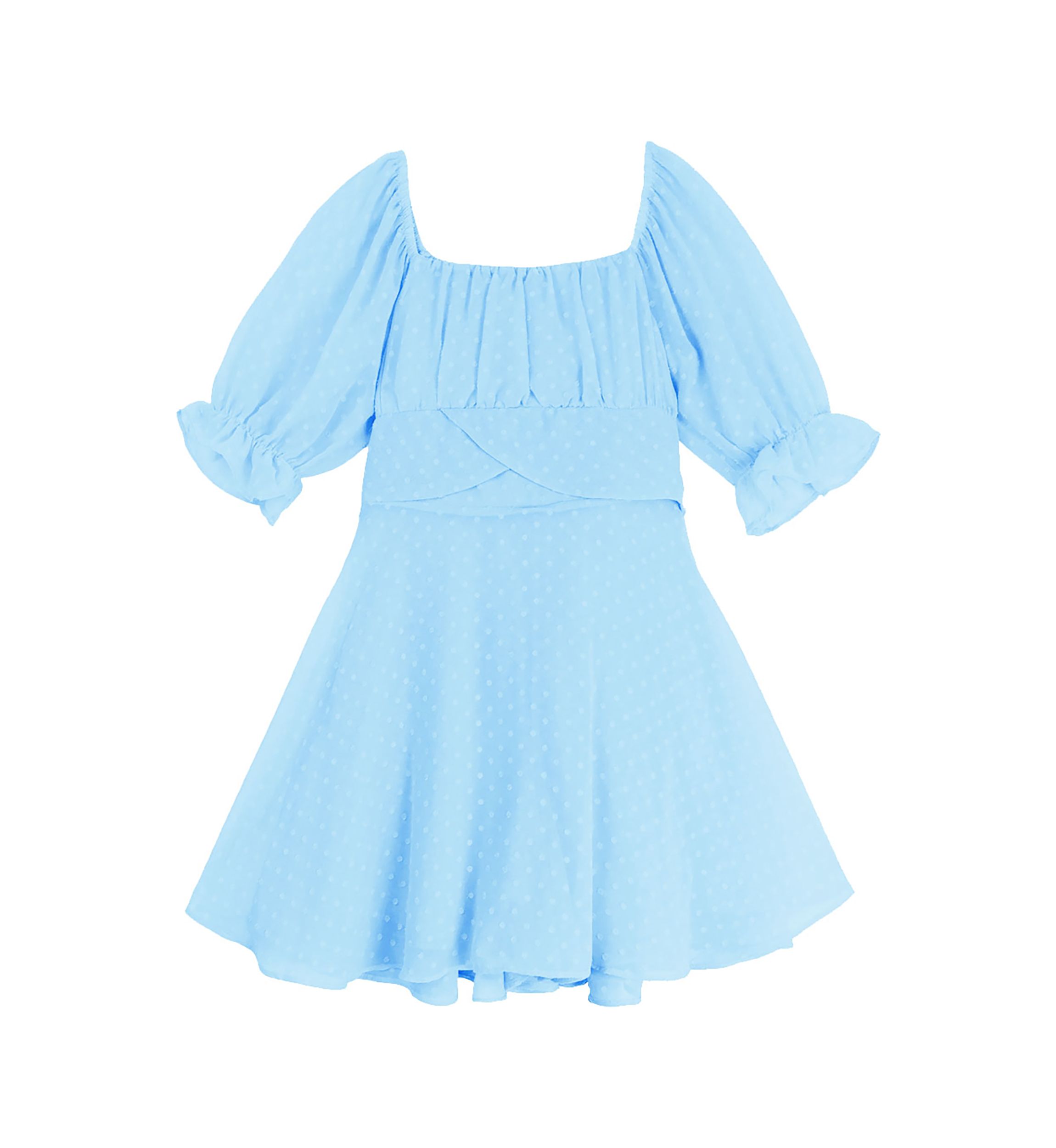 Girls 7-16 Clip Dot Romper 