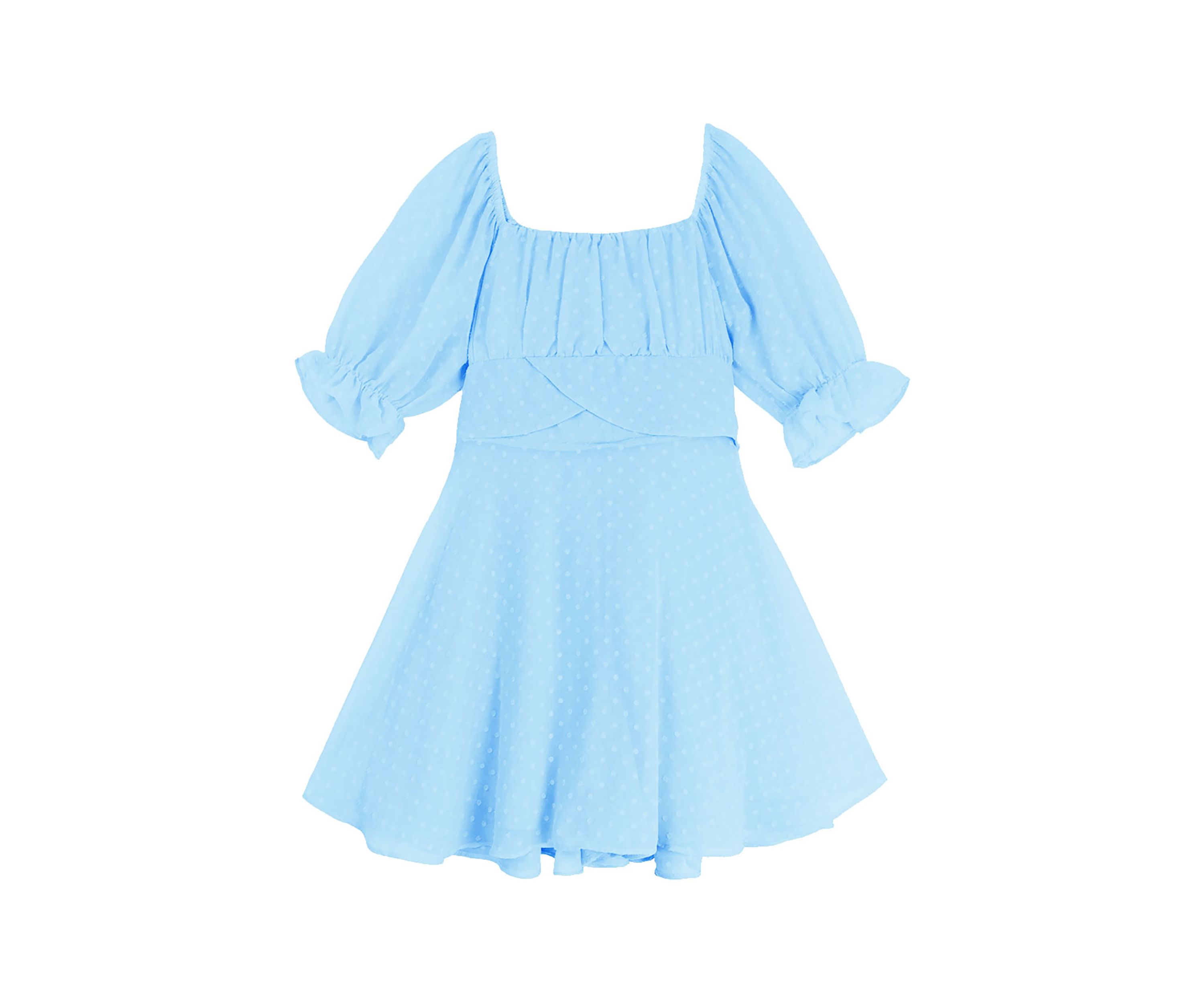 Girls 7-16 Clip Dot Romper 