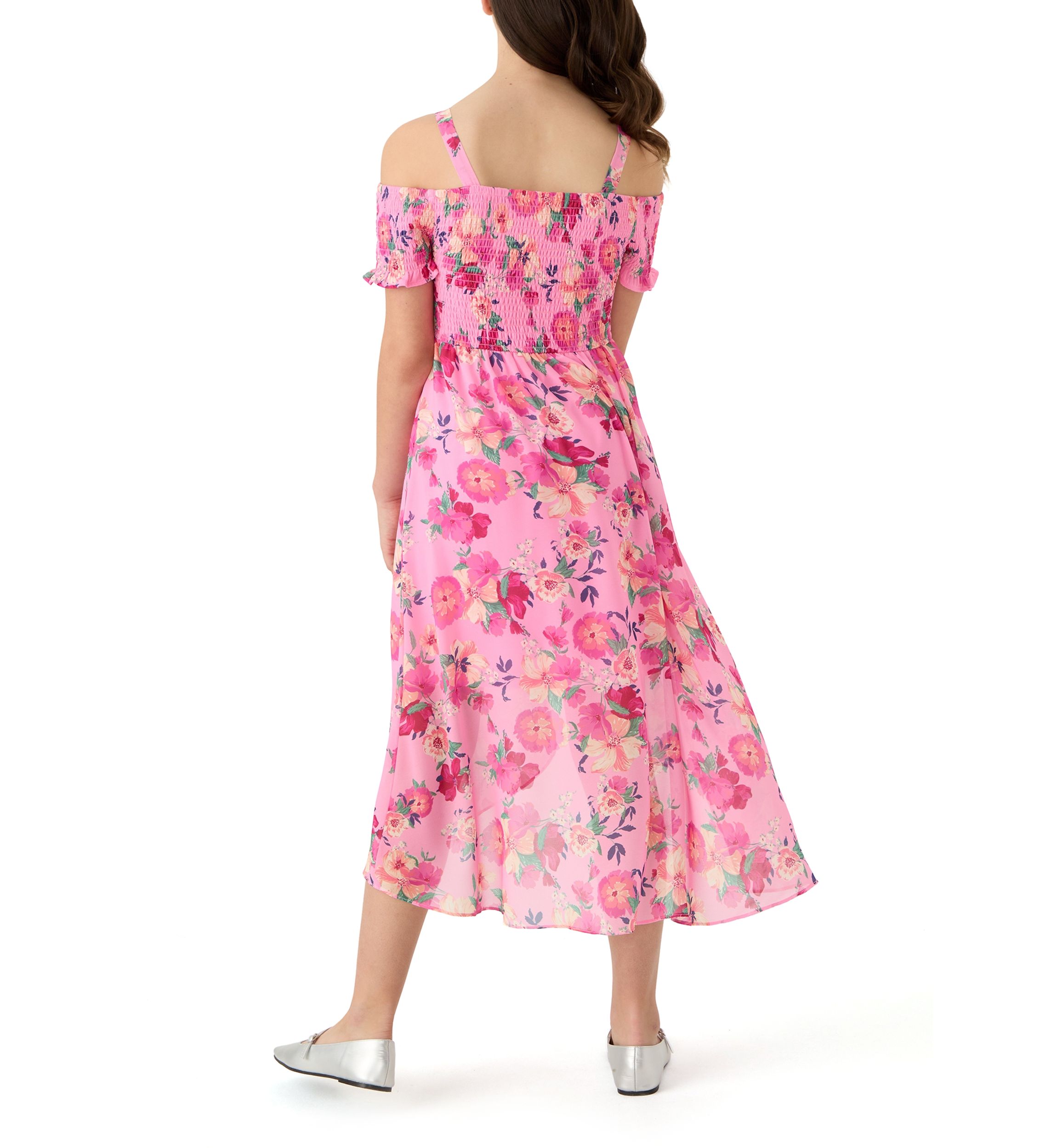 Girls 7-16 Off the Shoulder Floral Dress
