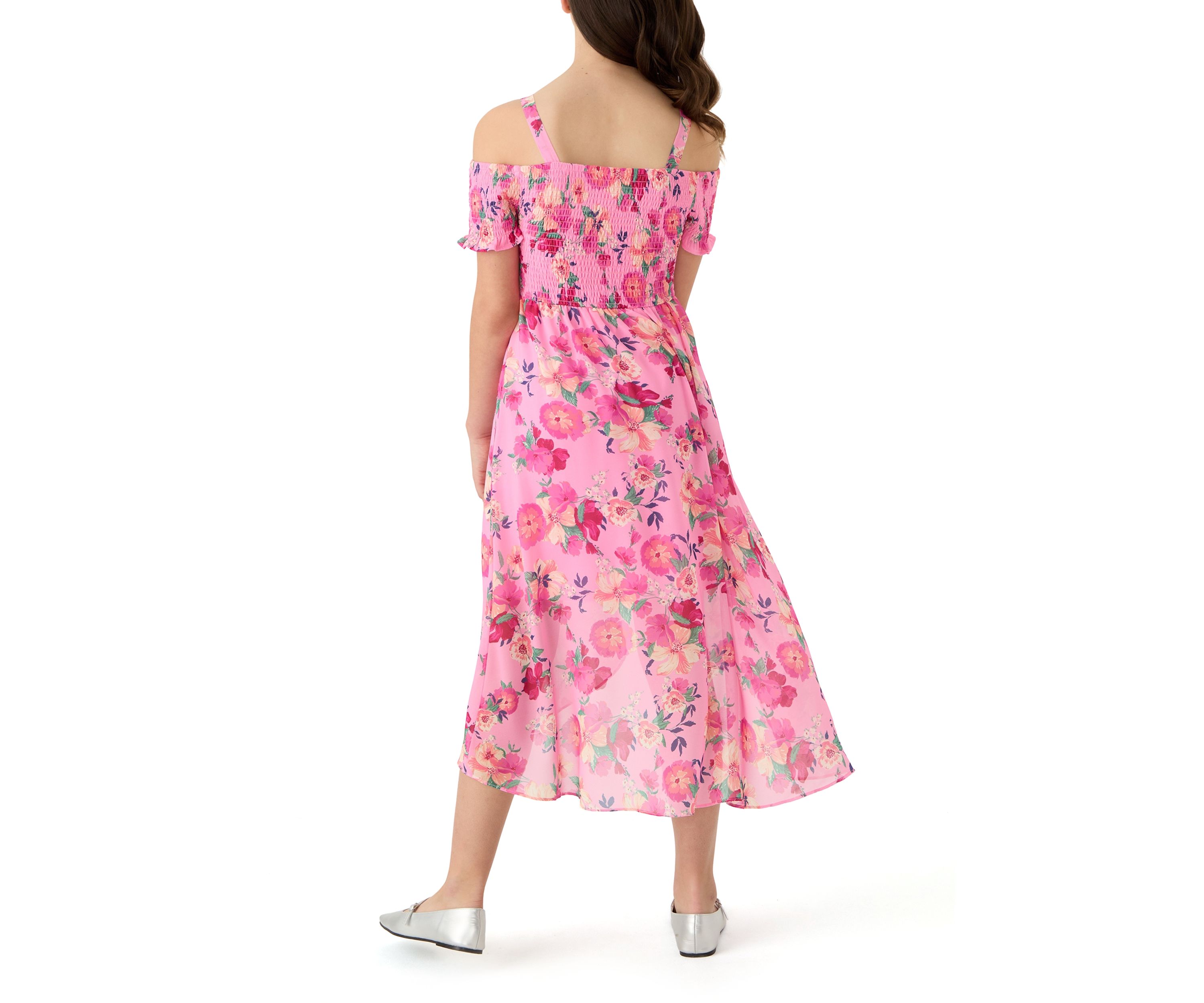 Girls 7-16 Off the Shoulder Floral Dress