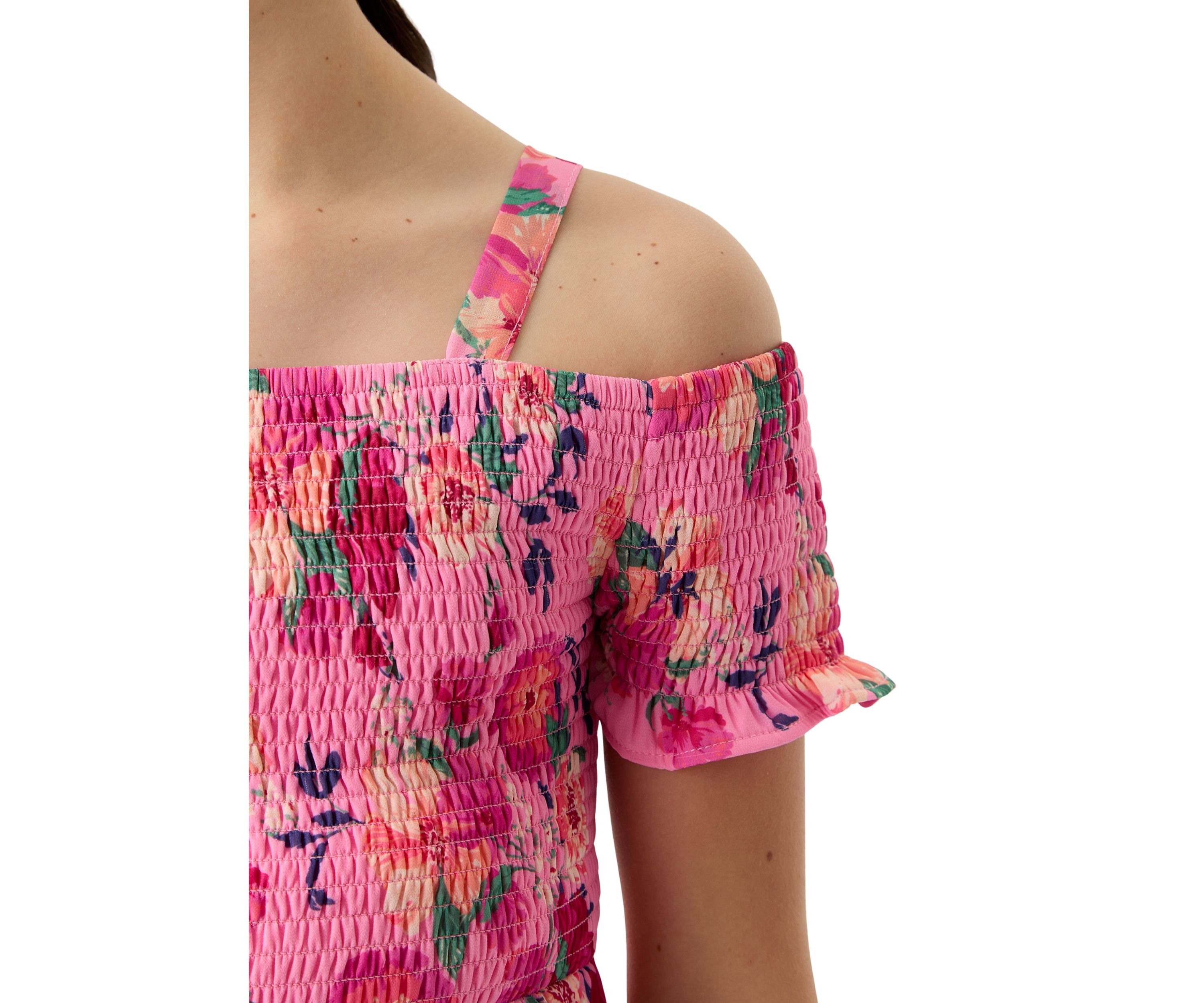 Girls 7-16 Off the Shoulder Floral Dress