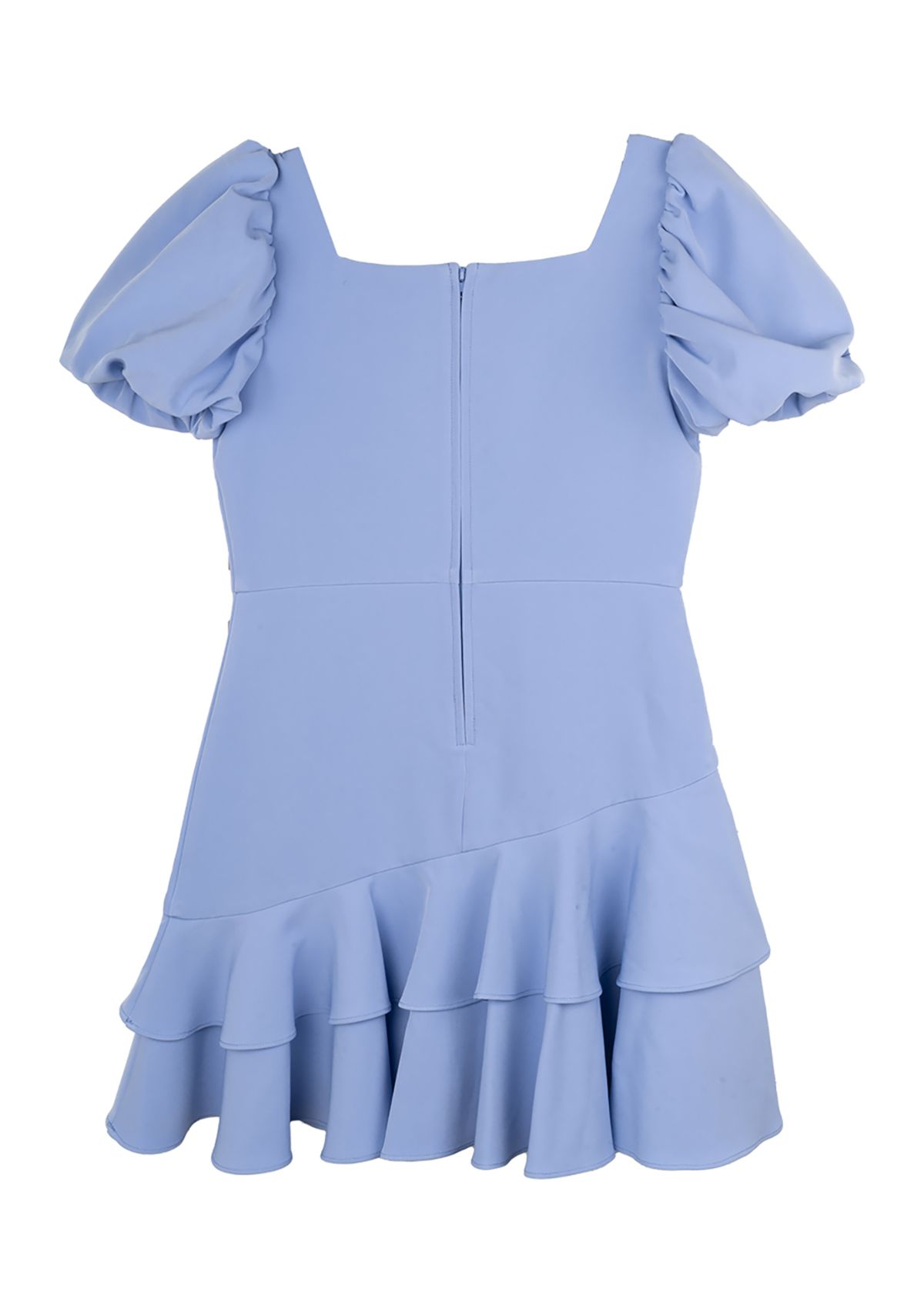 Girls 7-16 Ruffle Hem Scuba Dress