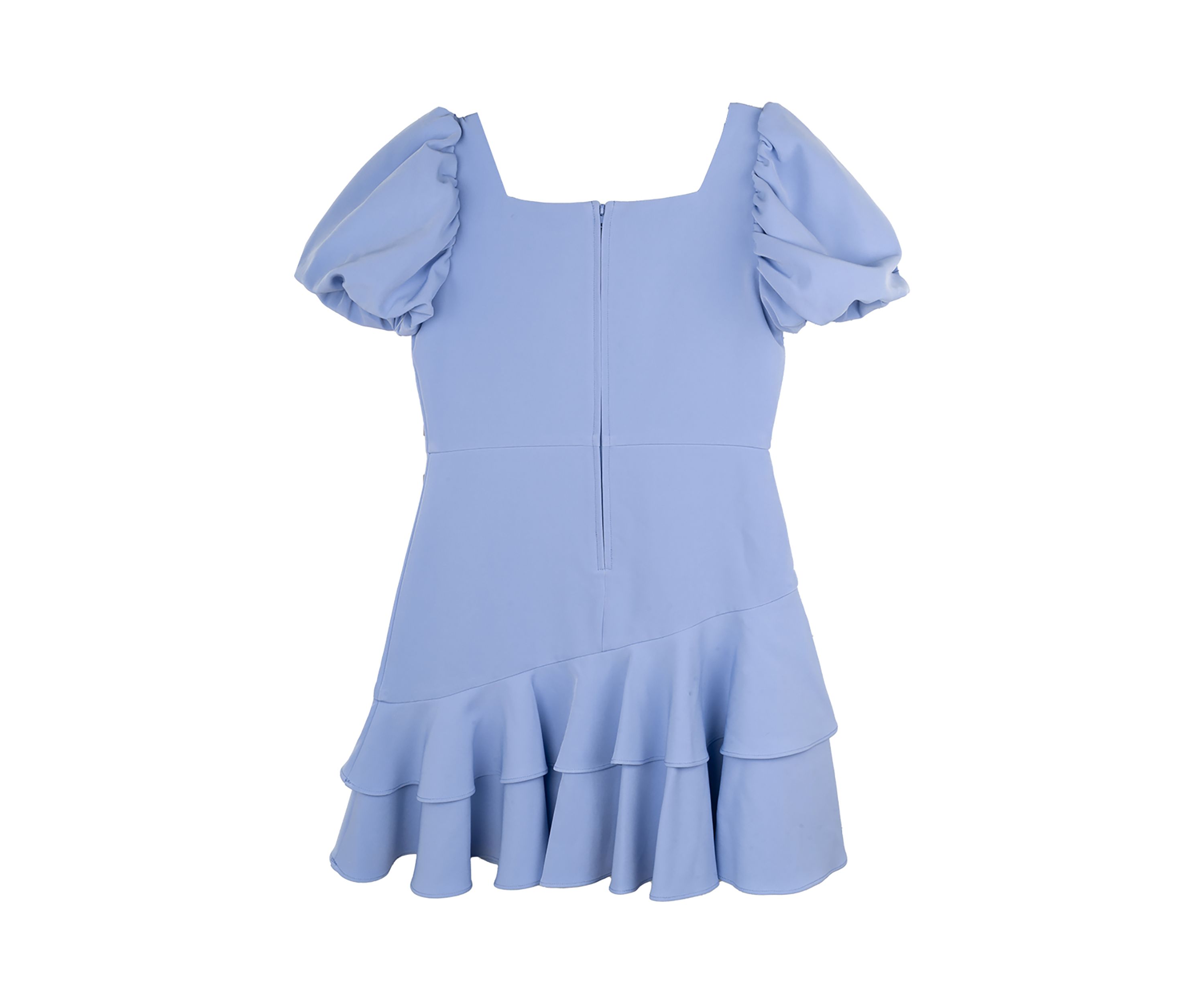 Girls 7-16 Ruffle Hem Scuba Dress