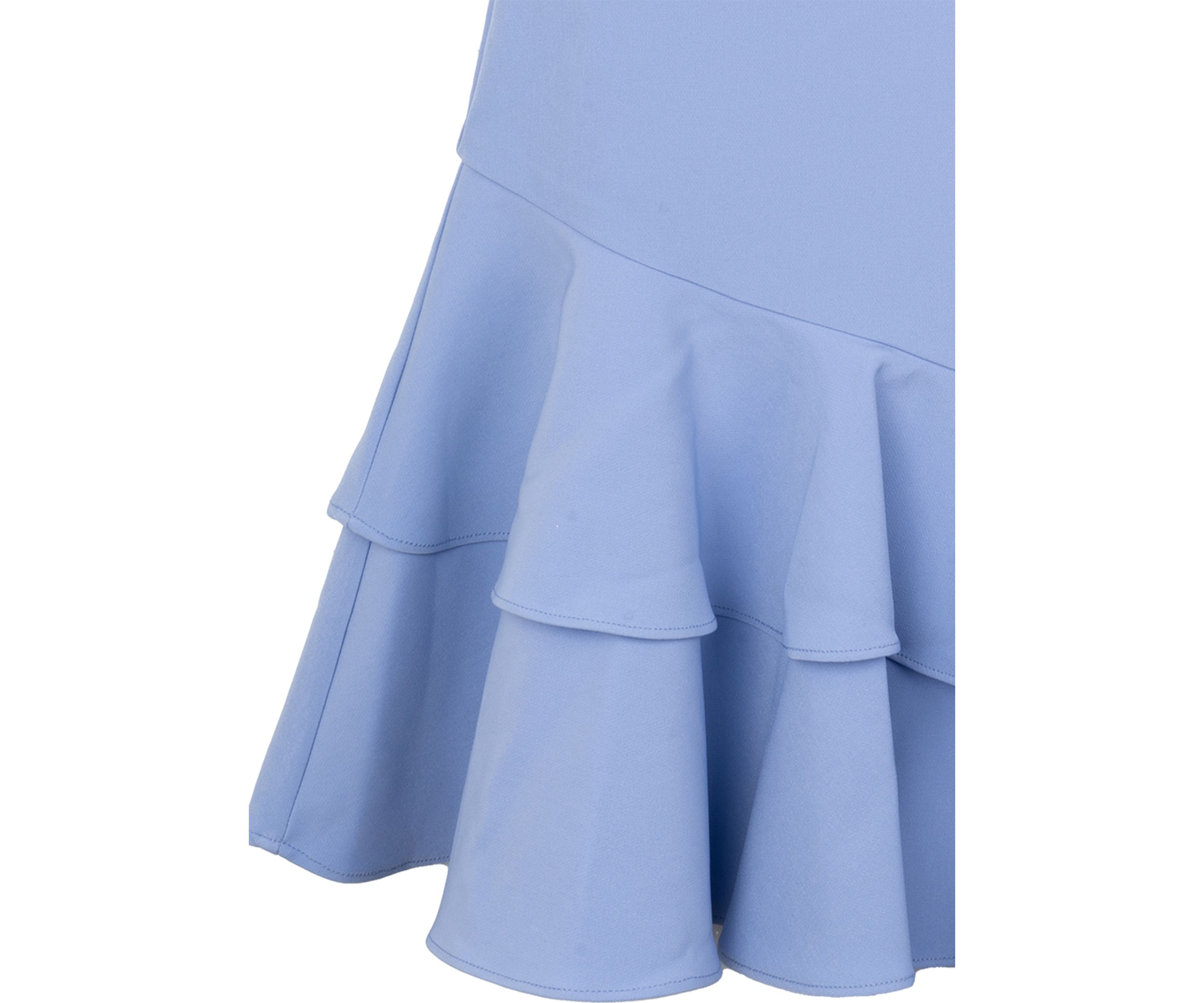 Girls 7-16 Ruffle Hem Scuba Dress