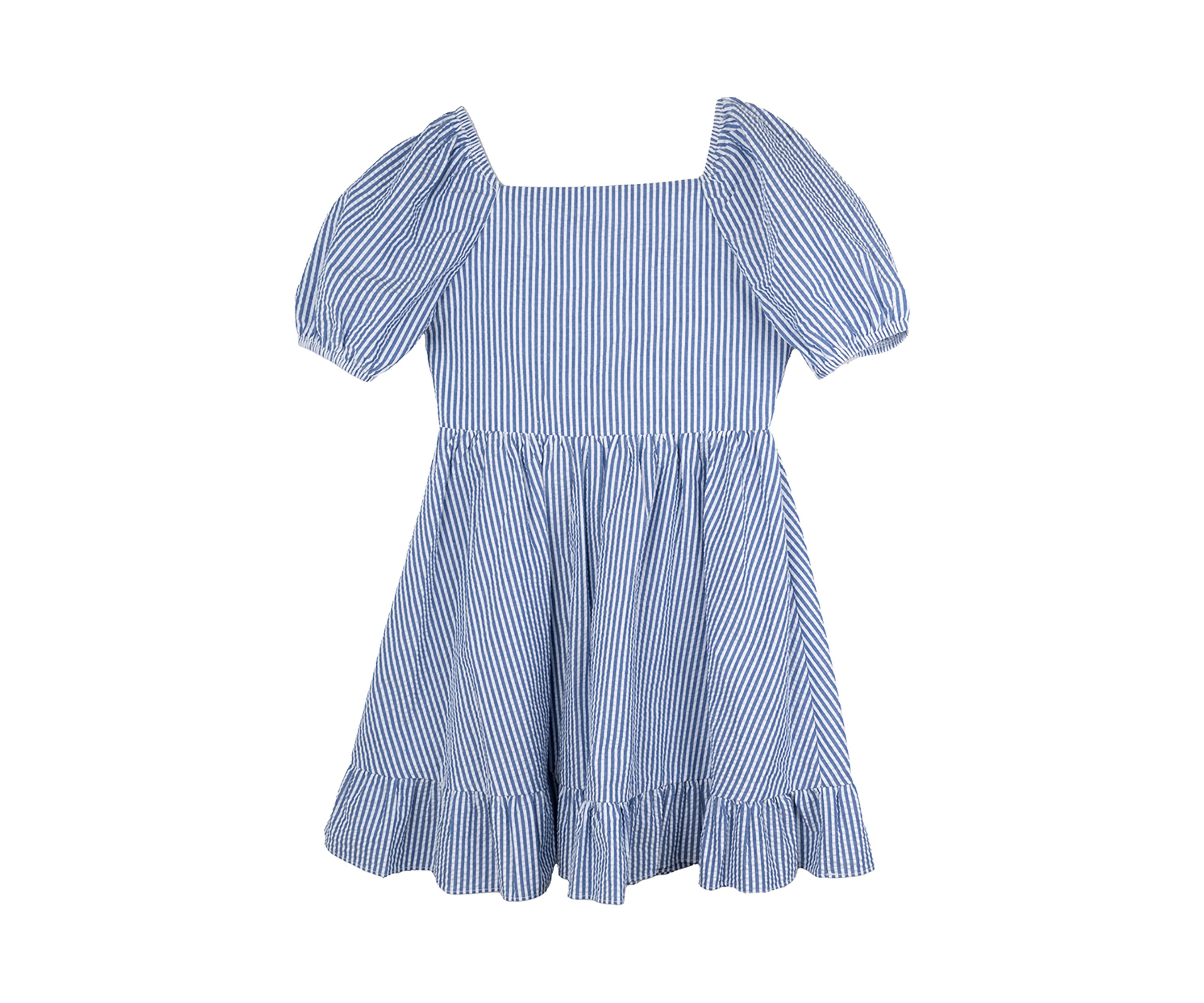 Girls 7-16 Bow Back Seersucker Dress