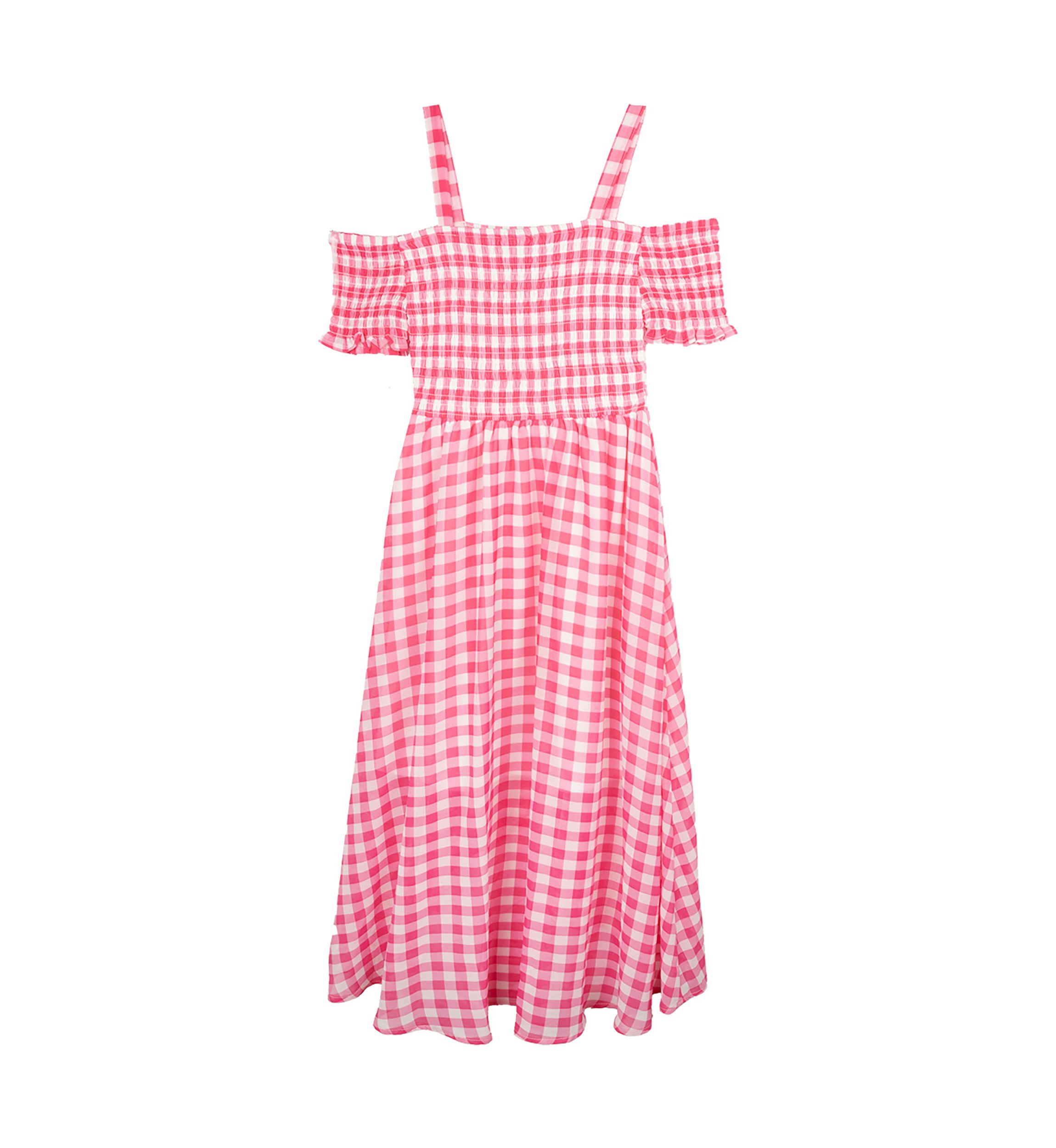 Girls 7-16 Gingham Printed High Low Chiffon Maxi Dress