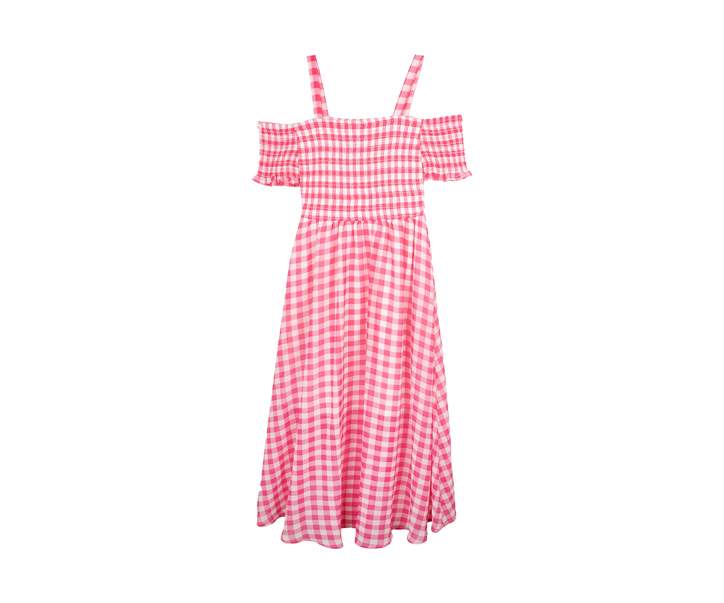 Girls 7-16 Gingham Printed High Low Chiffon Maxi Dress