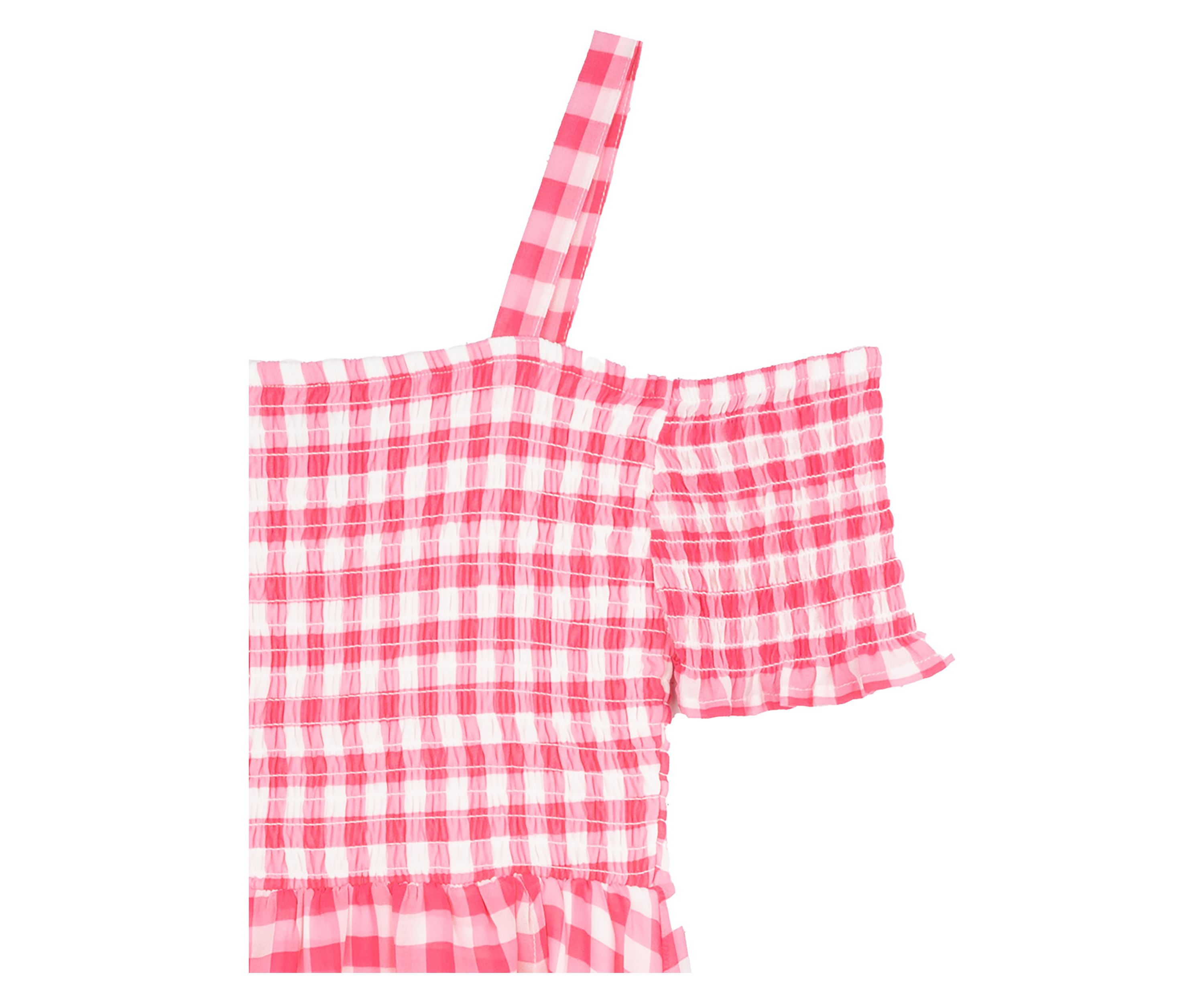 Girls 7-16 Gingham Printed High Low Chiffon Maxi Dress