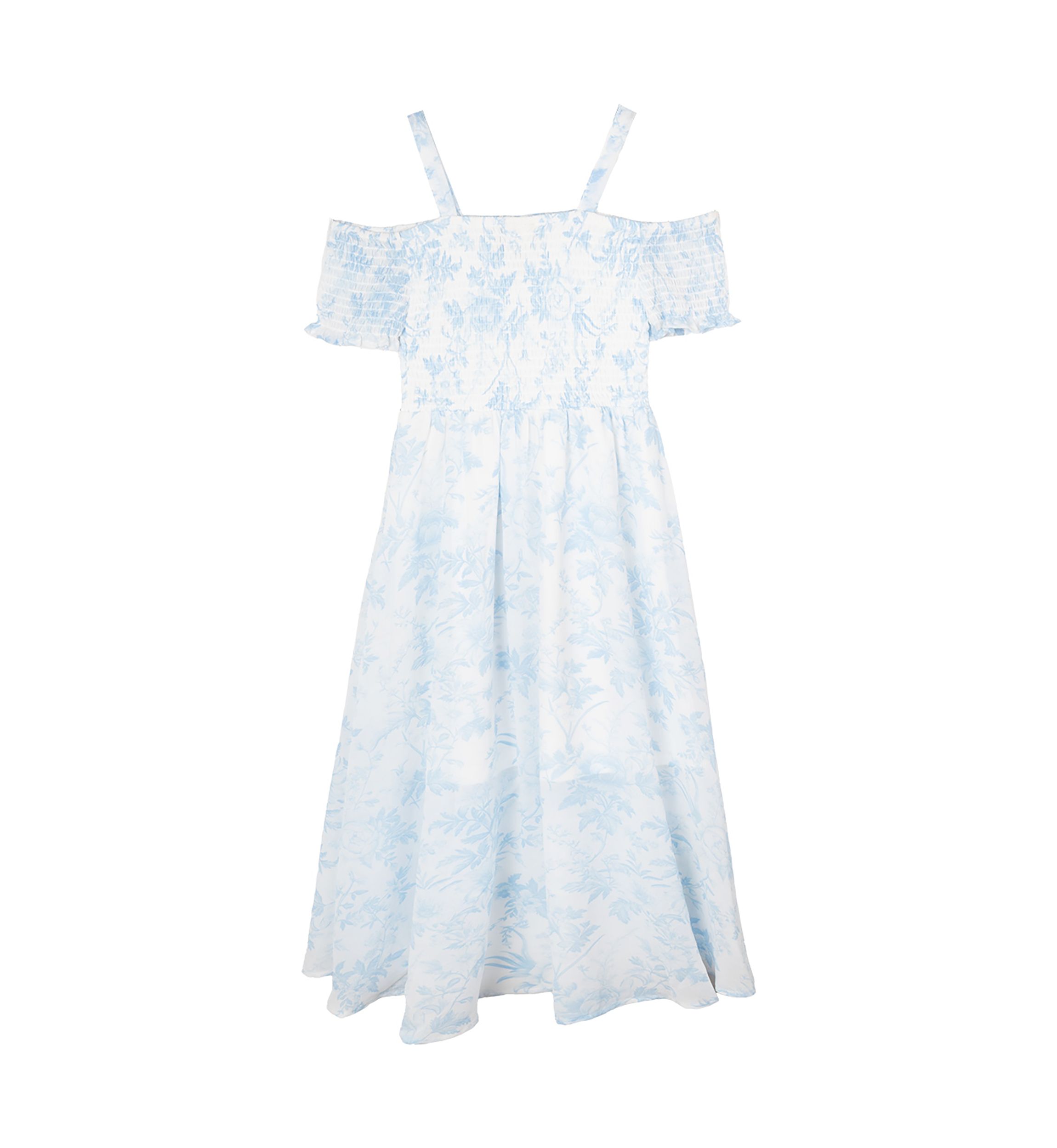 Girls 7-16 Toile Printed High Low Chiffon Maxi Dress
