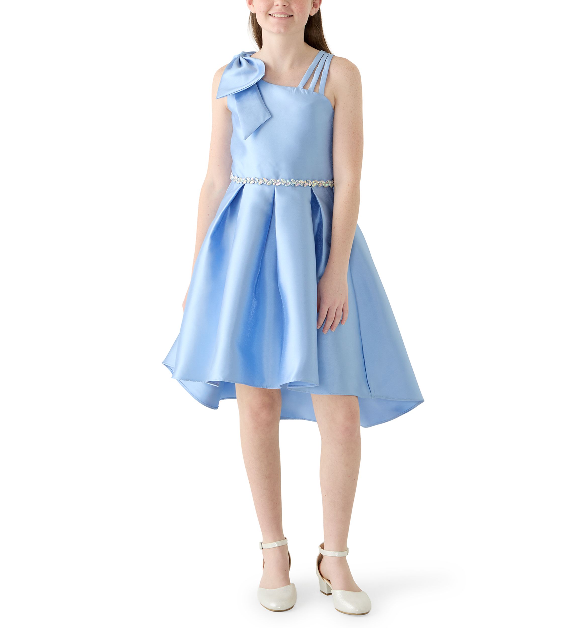Rare Editions Girls 7-16 One Bow Hi Low Dress | Belk