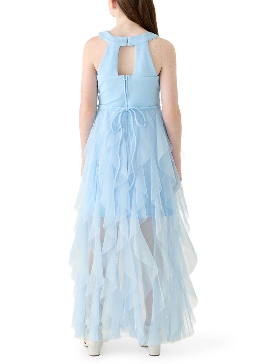 Rare Editions Girls 7-16 Glitter Knit Mesh Dress | Belk
