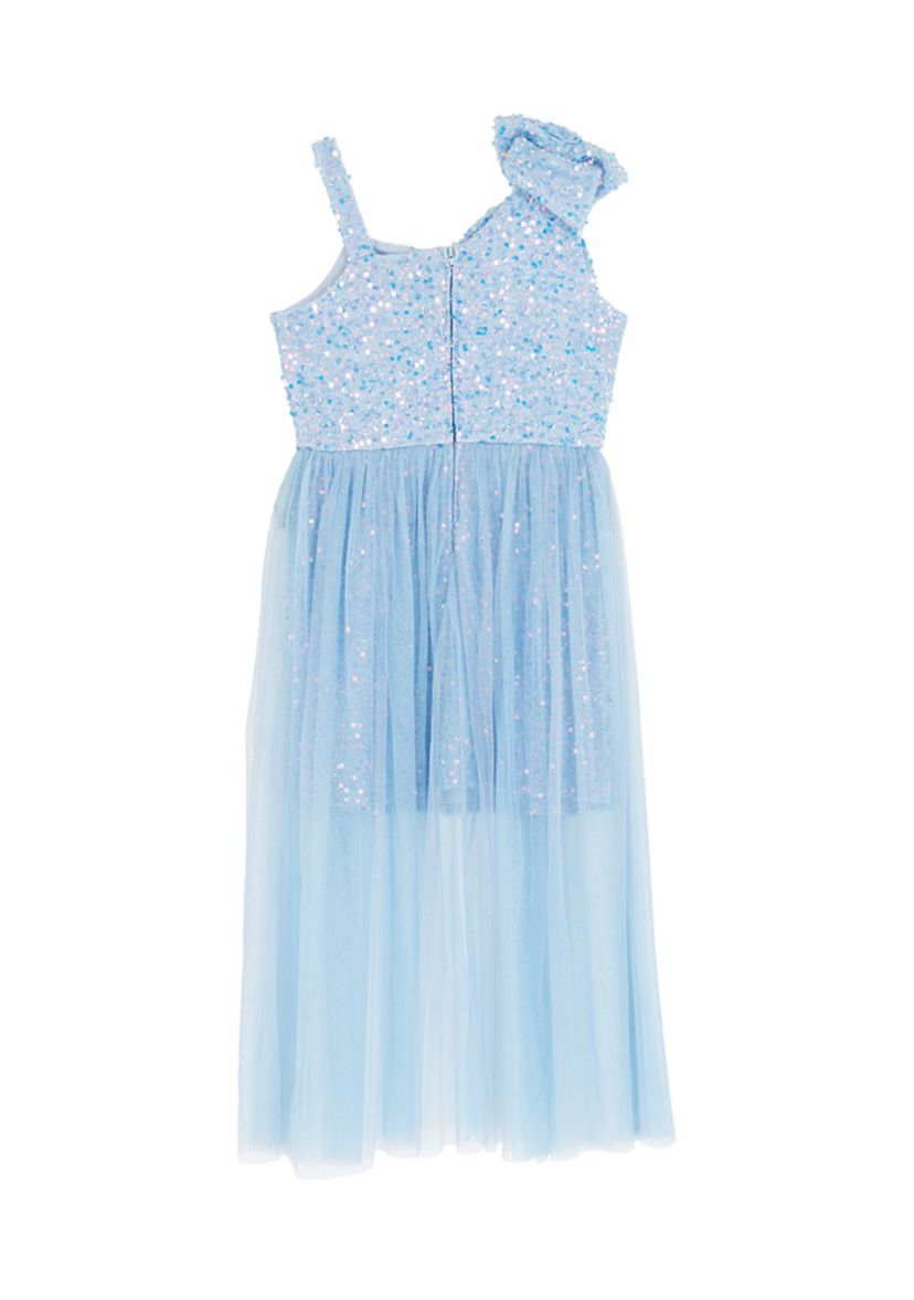 Rare Editions Girls 7-16 Blue Sequin Walk Thru Dress | Belk