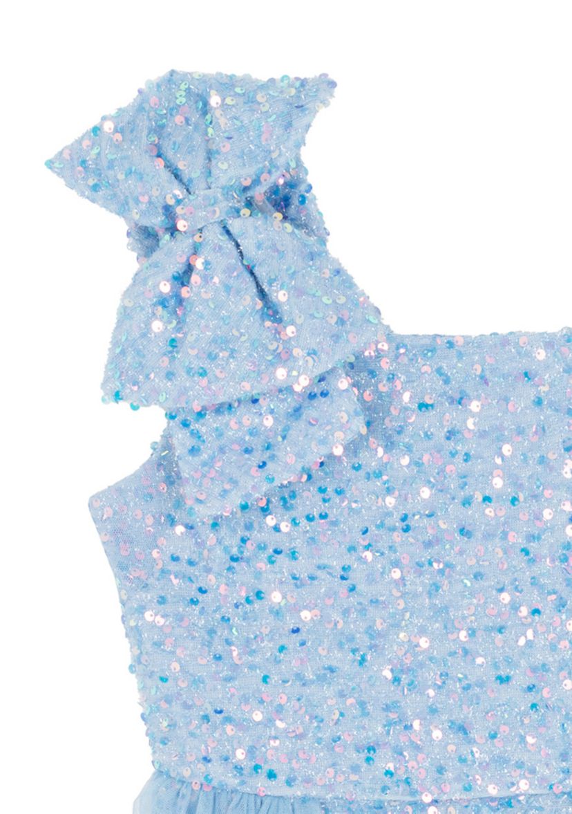 Rare Editions Girls 7-16 Blue Sequin Walk Thru Dress | Belk