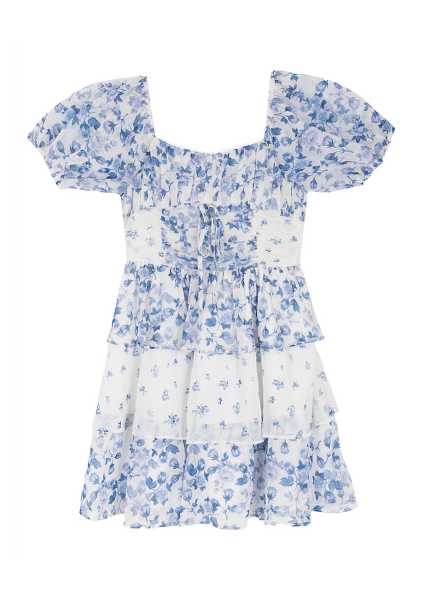 rare editions chiffon dress Rare Editions Girls 7-16 Chiffon Dress, Blue