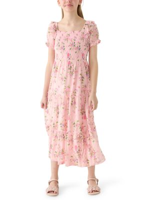 Rare Editions Girls 7-16 Floral Mesh Maxi Dress