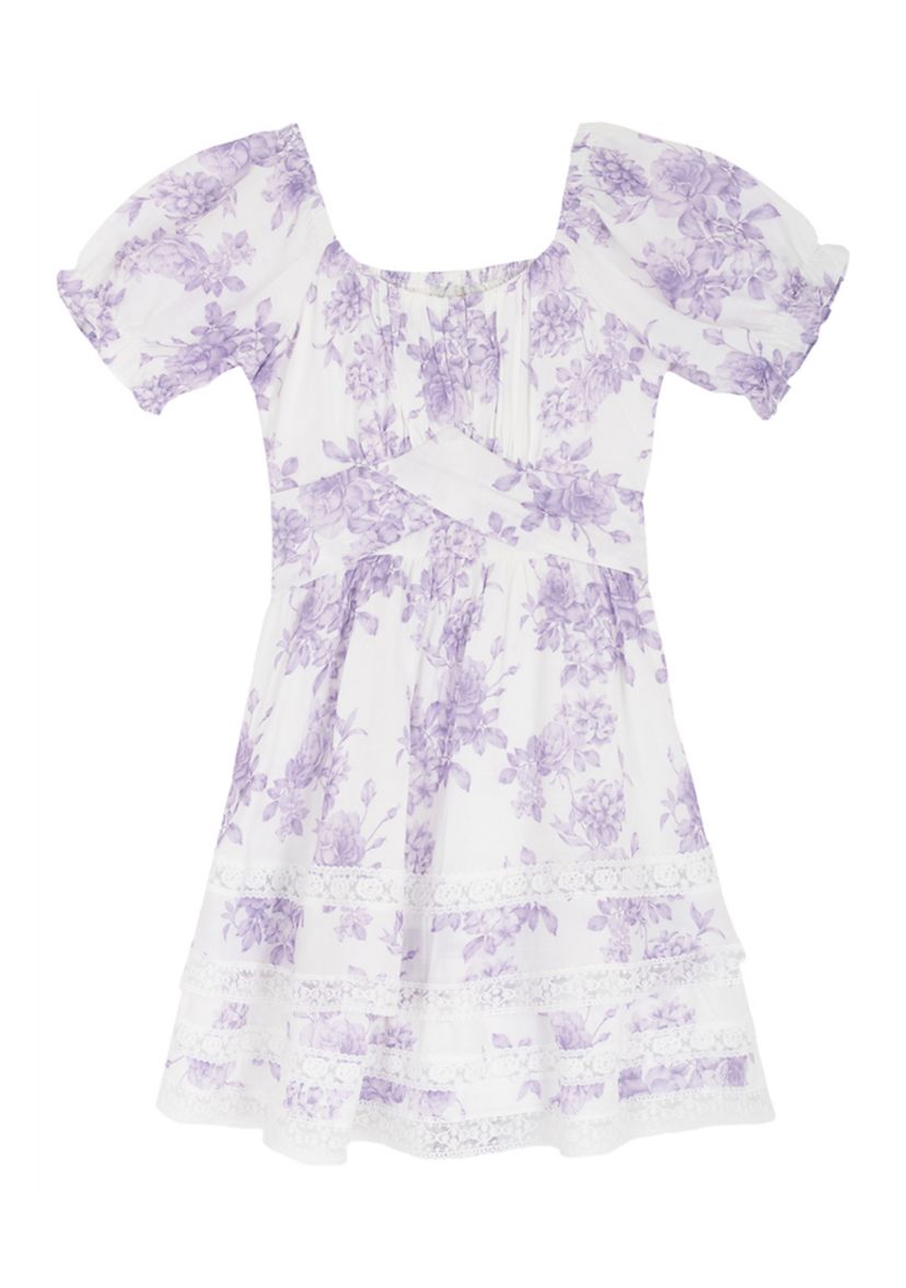rare editions fit and flare dress Rare Editions Big Girls Sleeveless Floral Embroidered Appliqued  Fit-And-Flare Dress