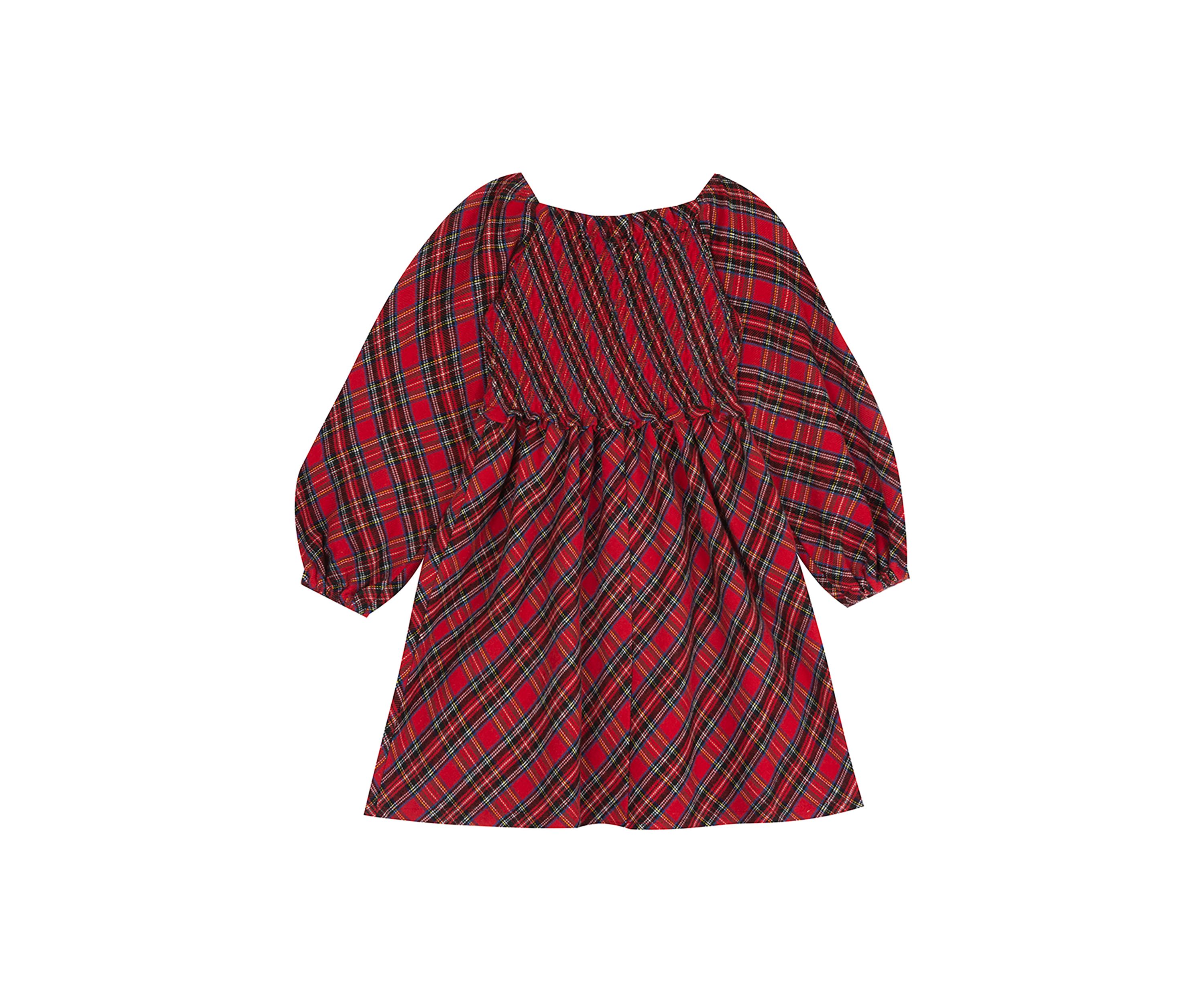 Girls 4-6x Twill Yarn Dyed Plaid Dress