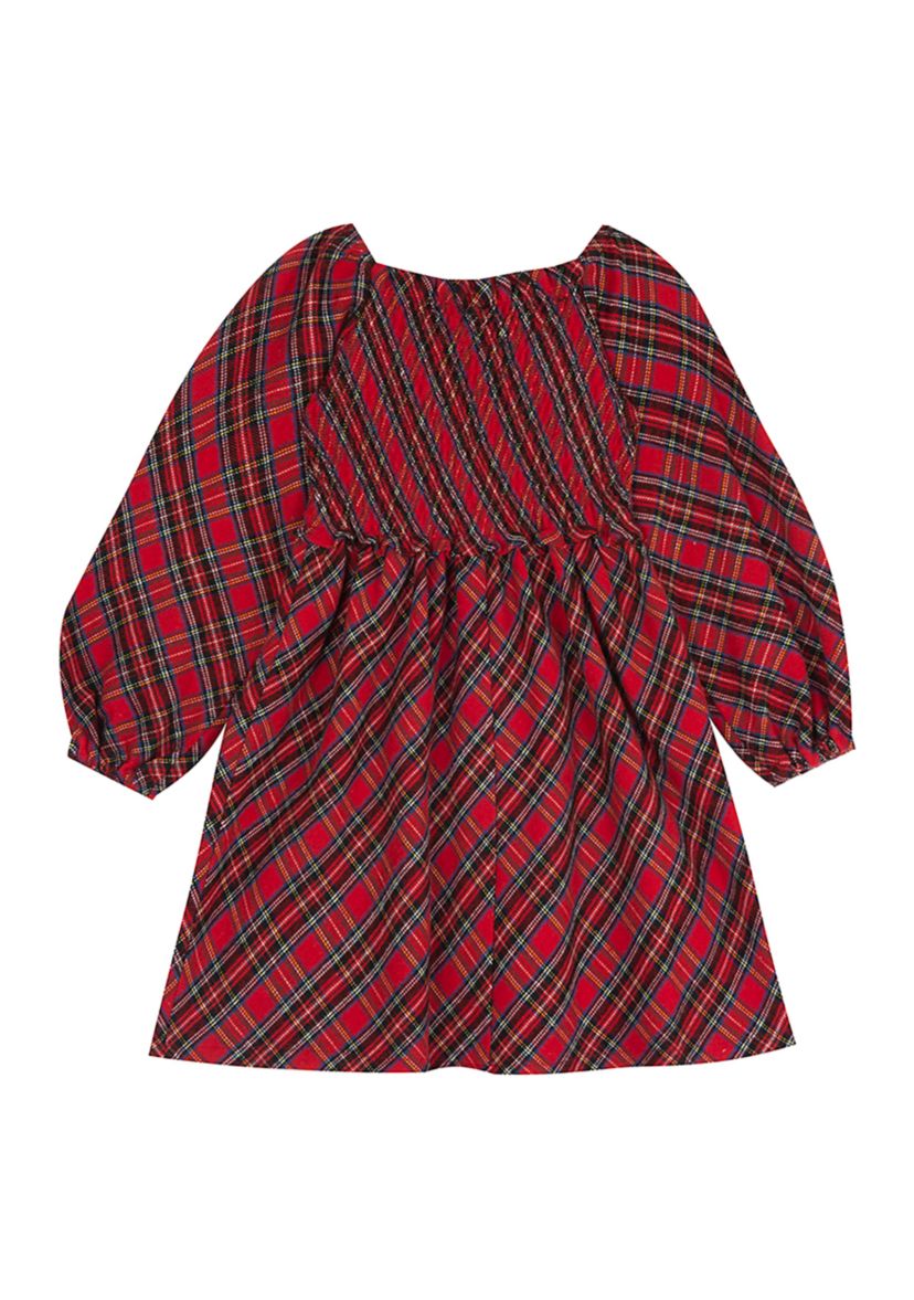 Girls 4-6x Twill Yarn Dyed Plaid Dress