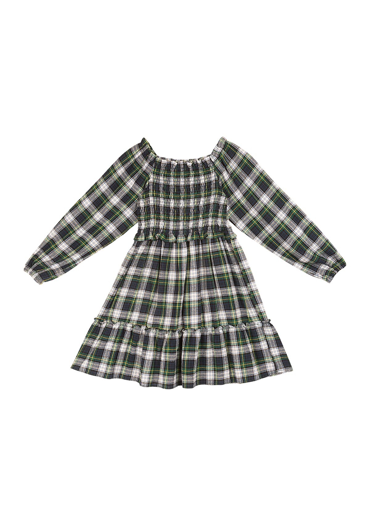 Girls 4-6x Twill Yarn Dyed Plaid Dress
